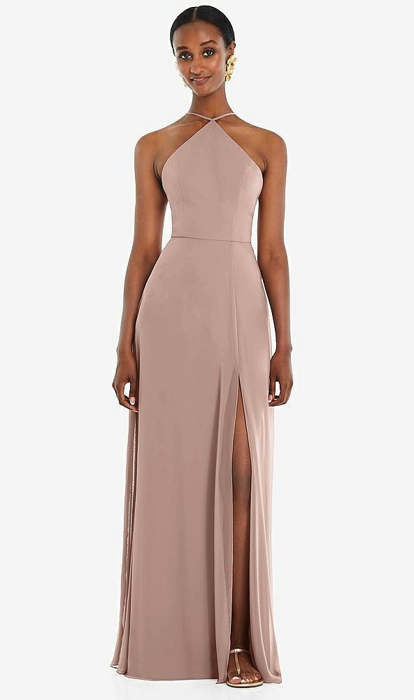 diamond halter maxi dress with adjustable straps