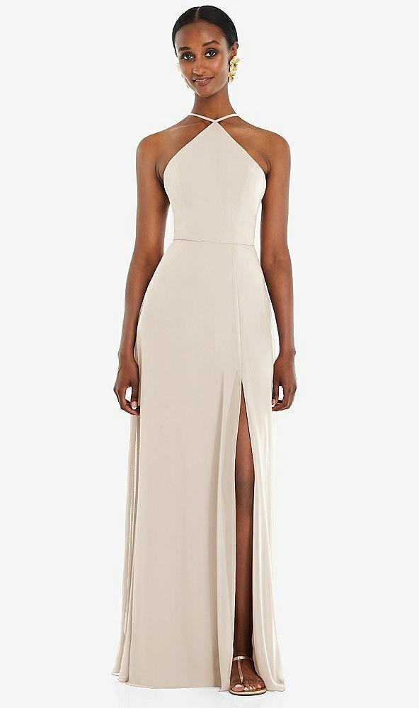 diamond halter maxi dress with adjustable straps