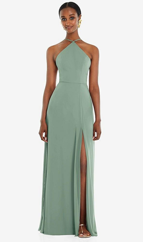 diamond halter maxi dress with adjustable straps