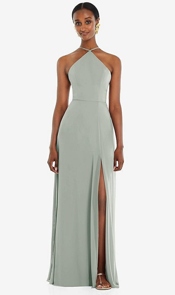 diamond halter maxi dress with adjustable straps