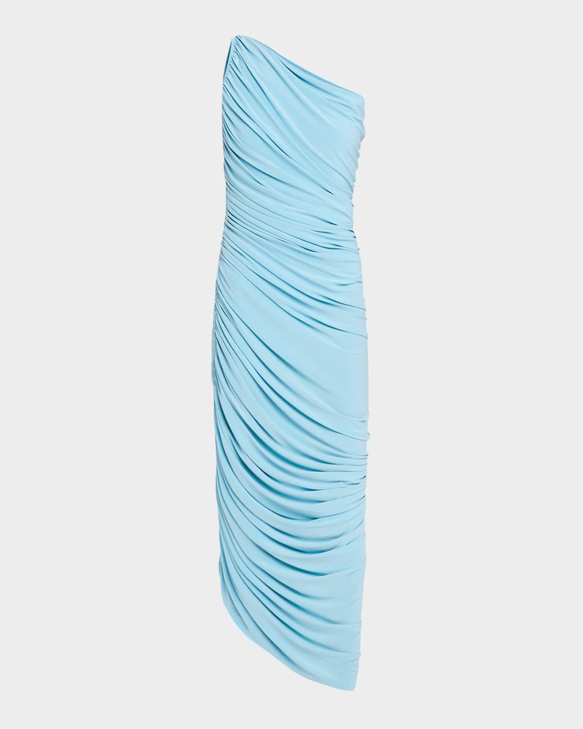 diana asymmetric ruched gown
