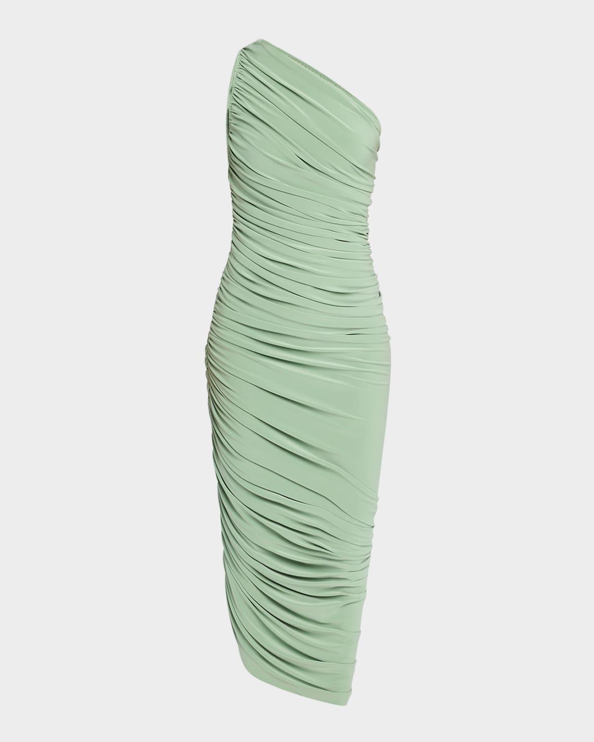 diana asymmetric ruched gown