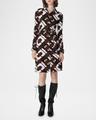 diane belted geometric-print shirtdress