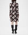 diane belted geometric-print shirtdress