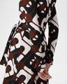 diane belted geometric-print shirtdress