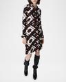 diane belted geometric-print shirtdress
