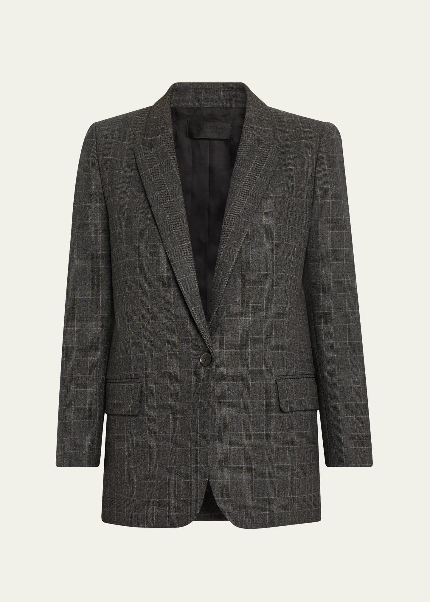 diane check single-breasted blazer