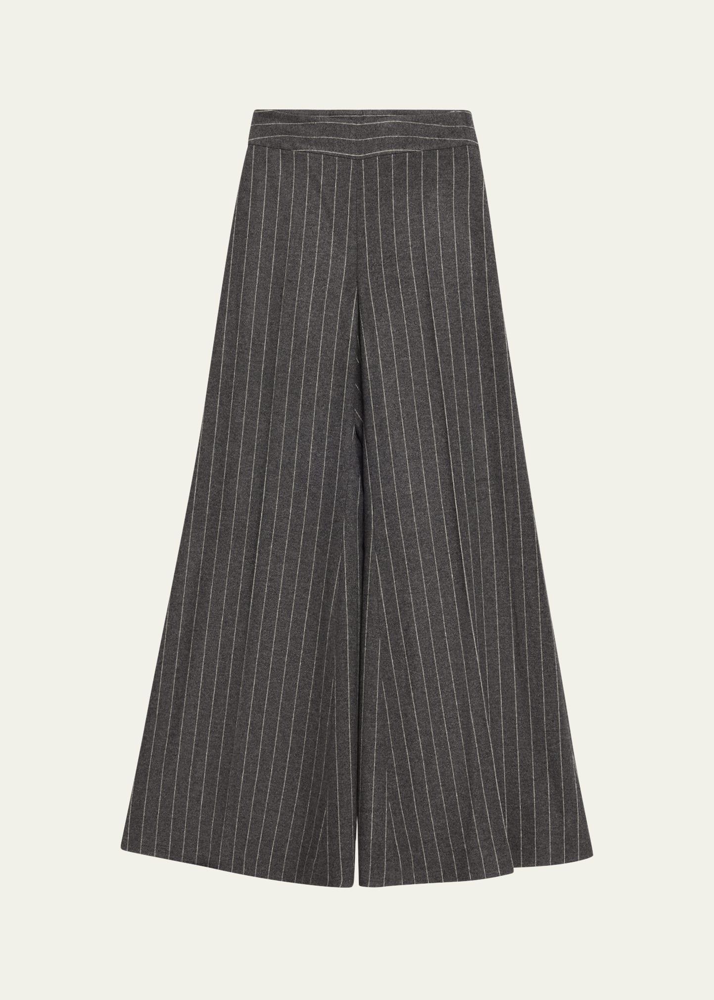 diane pinstripe wool wide-leg pants