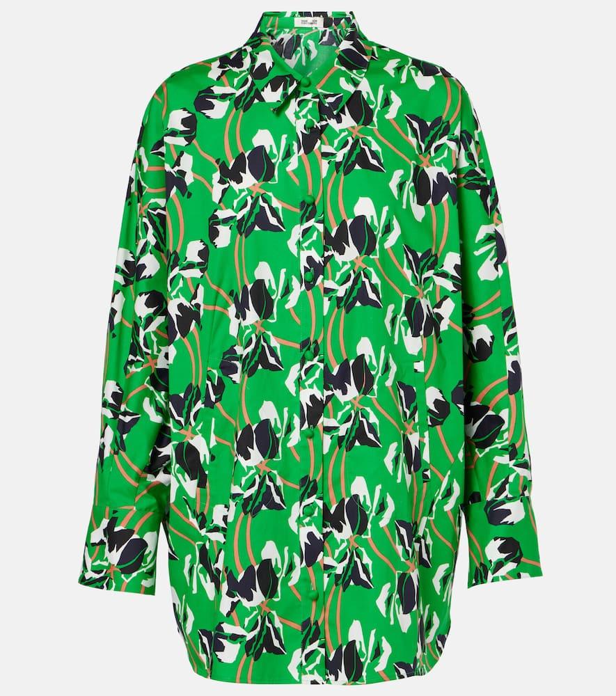 diane von furstenberg caleb printed cotton blouse