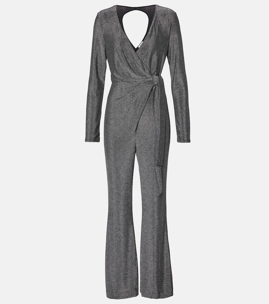 diane von furstenberg cosima two lamé jumpsuit