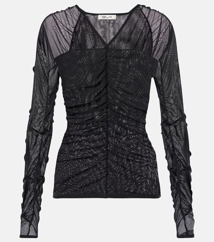 diane von furstenberg eli mesh top