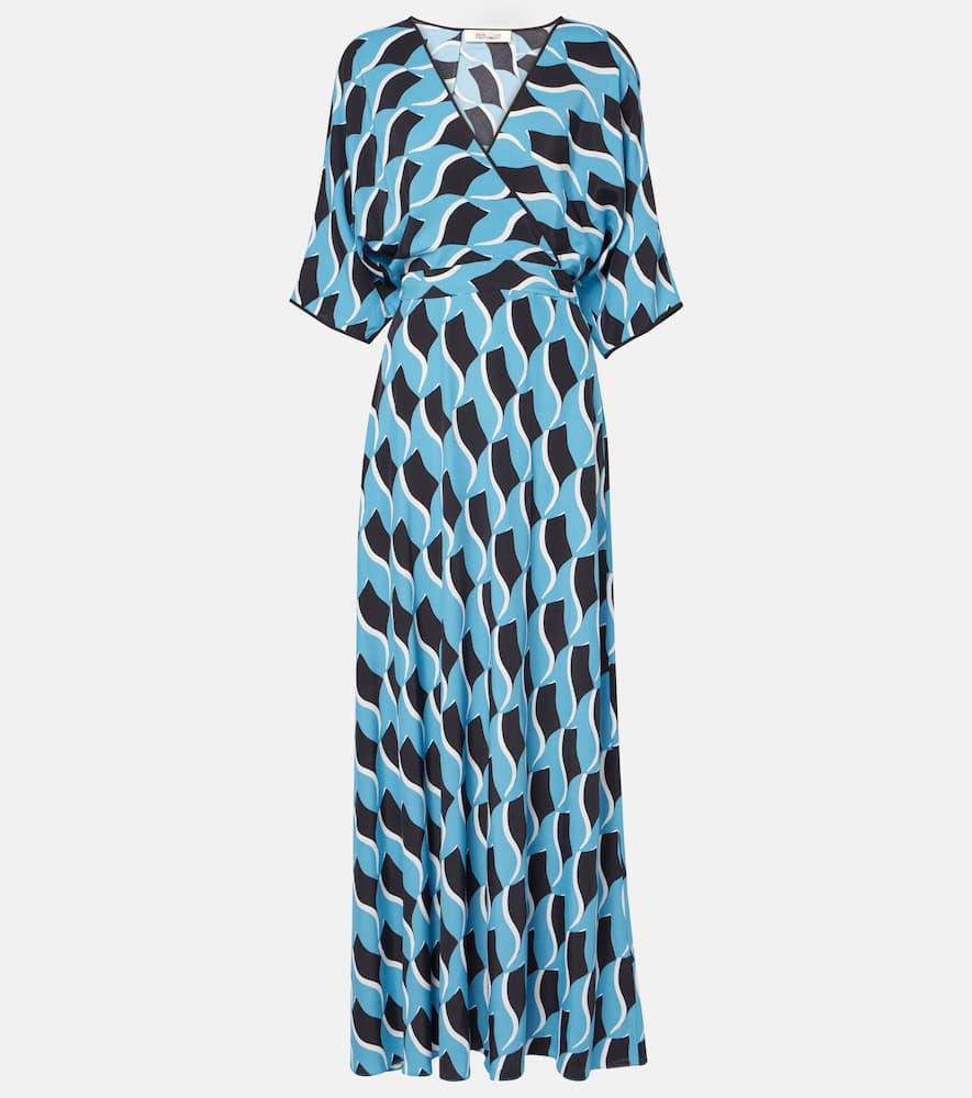 diane von furstenberg eloise printed crêpe maxi dress