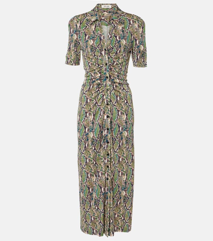 diane von furstenberg zoey printed jersey midi dress