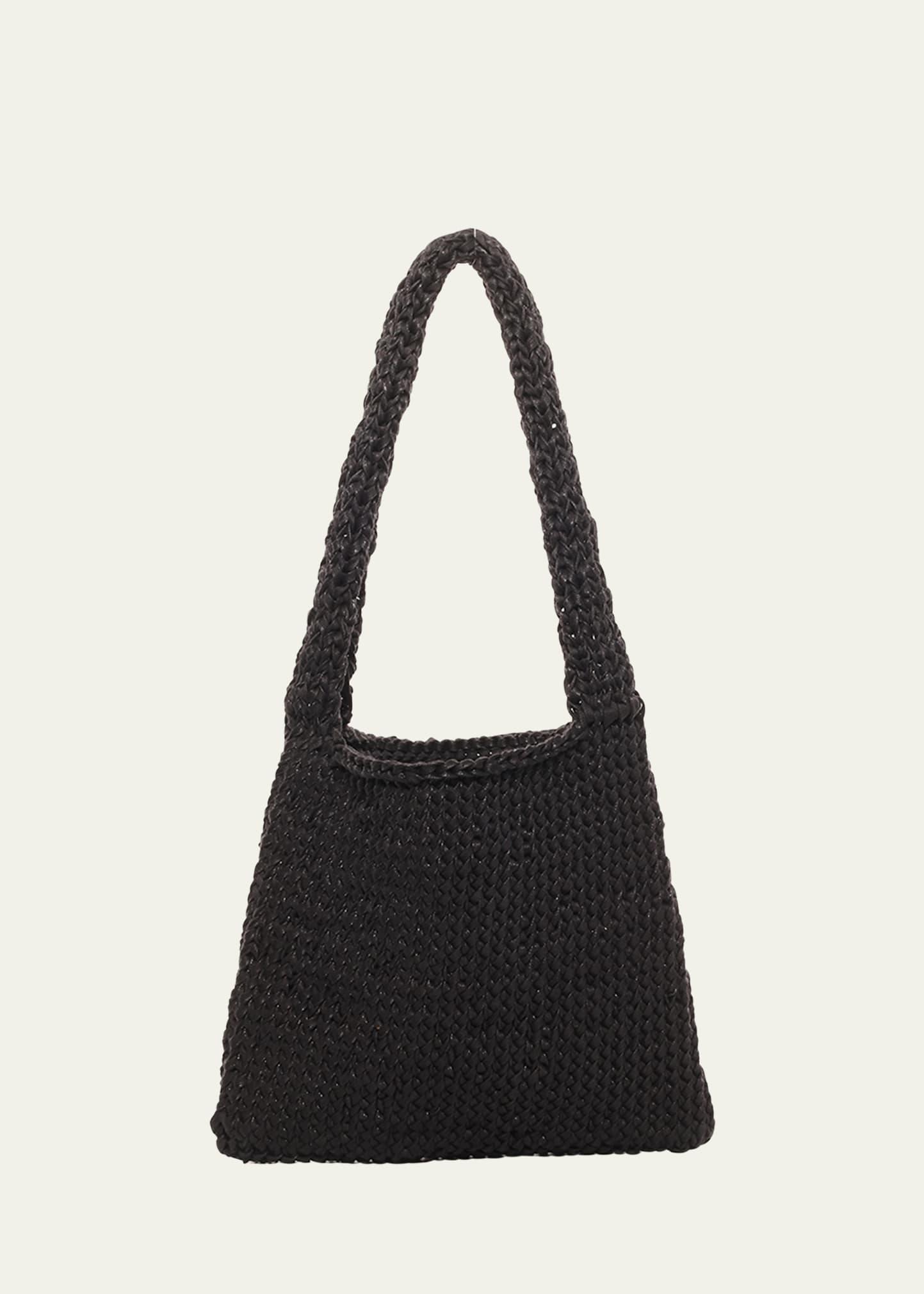 didion woven shoulder bag in waxed cotton