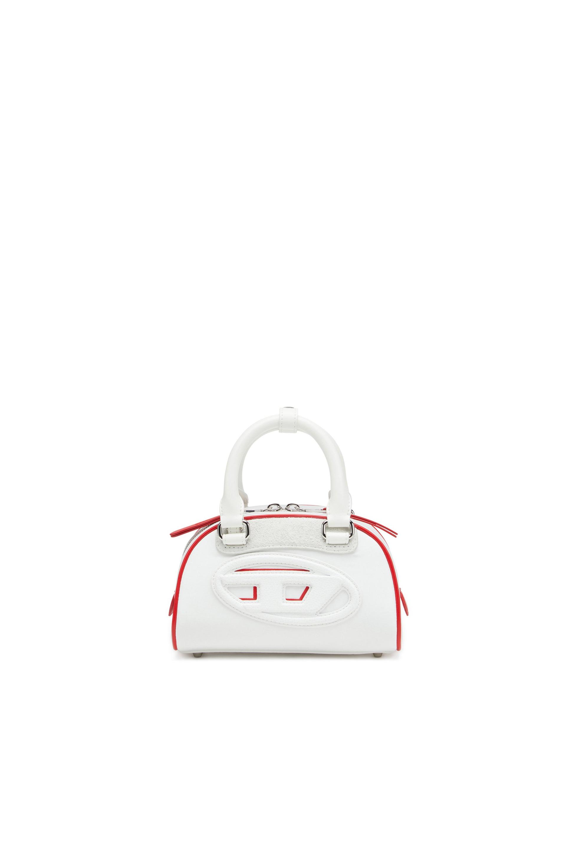 diesel - 1dr dome-colour-block mini bowling bag - crossbody bags - woman - white