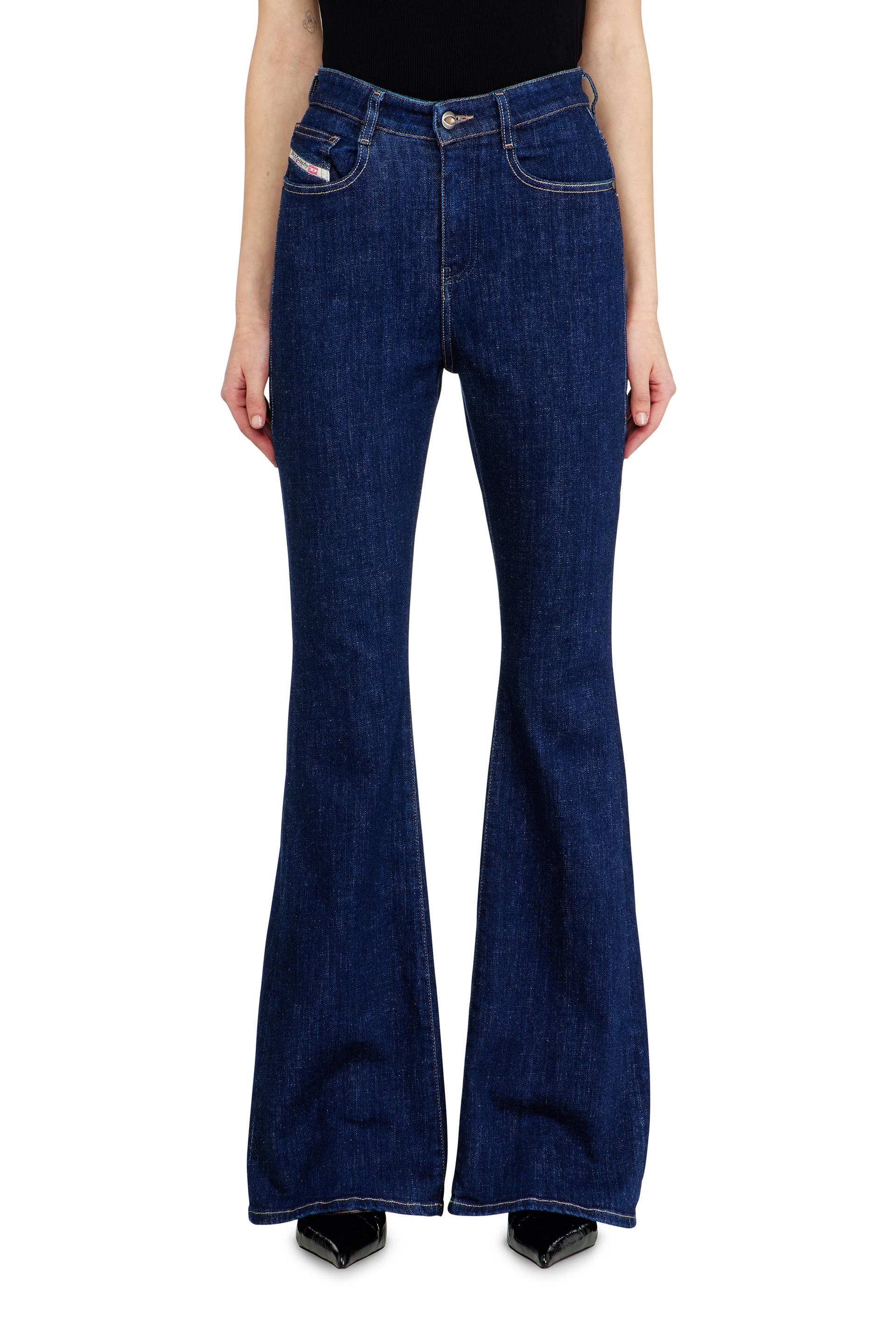diesel - bootcut jeans high waist 1973 d-partt - jeans - woman - blue