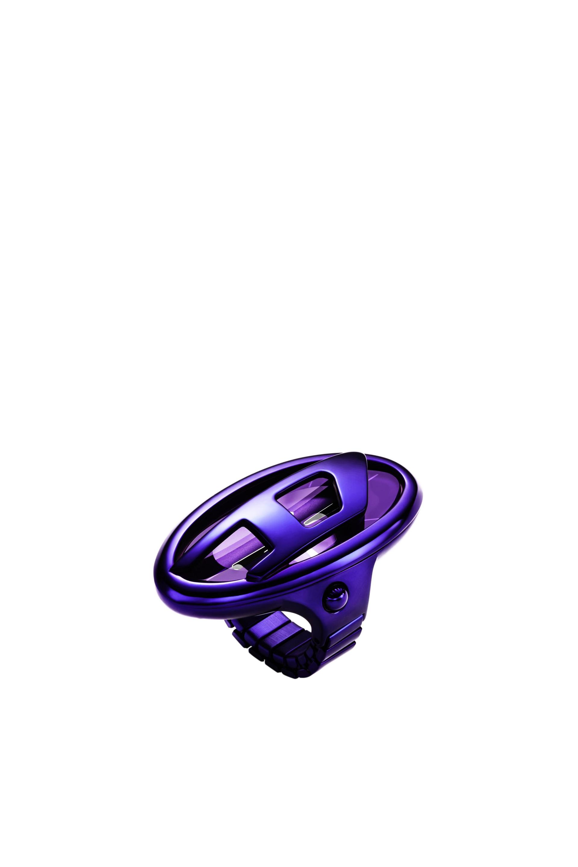 diesel - d-era purple stainless steel ring watch - timeframes - woman - blue