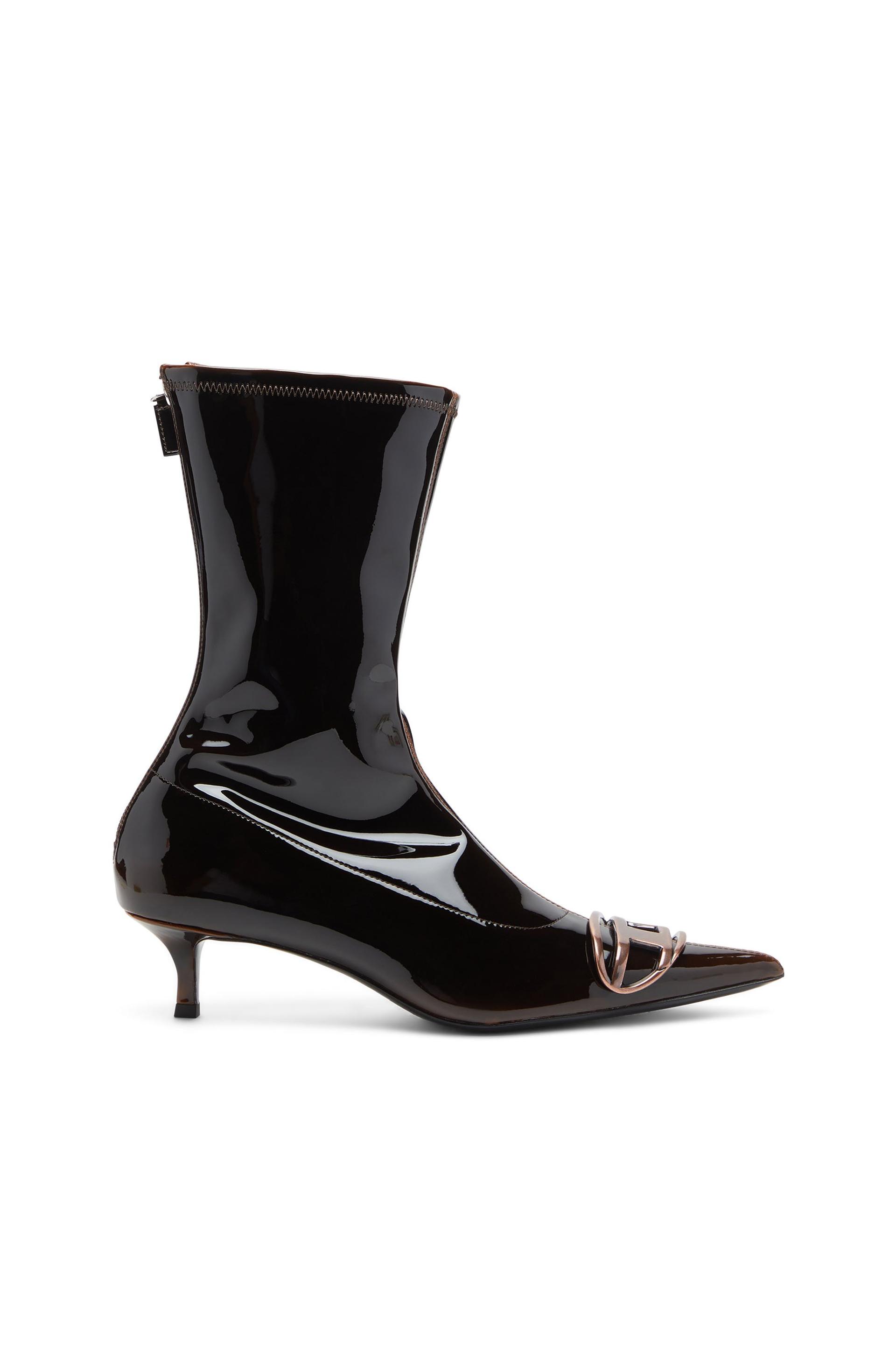 diesel - d-venus-ankle boots in liquid pu - ankle boots - woman - multicolor