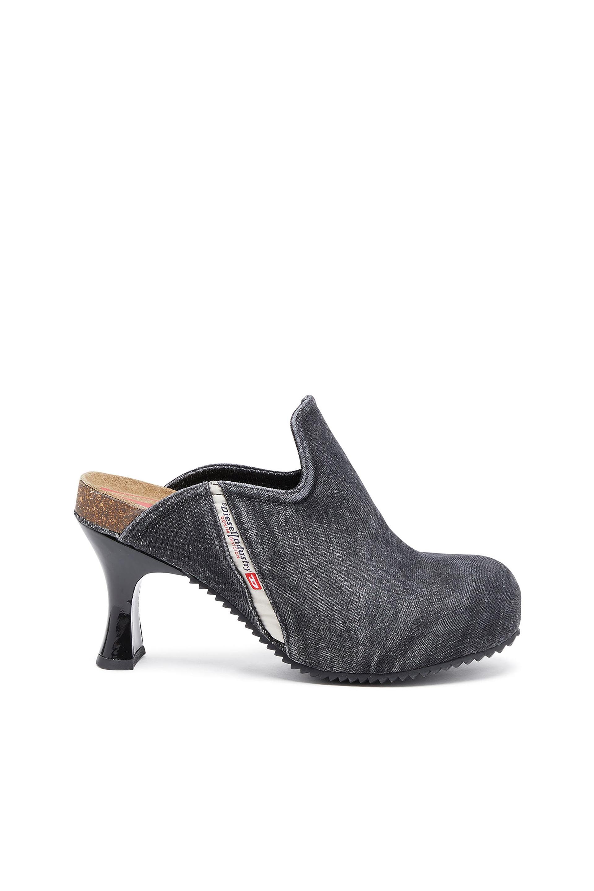 diesel - d-woodstock-denim mules - moccasins and mules - woman - black