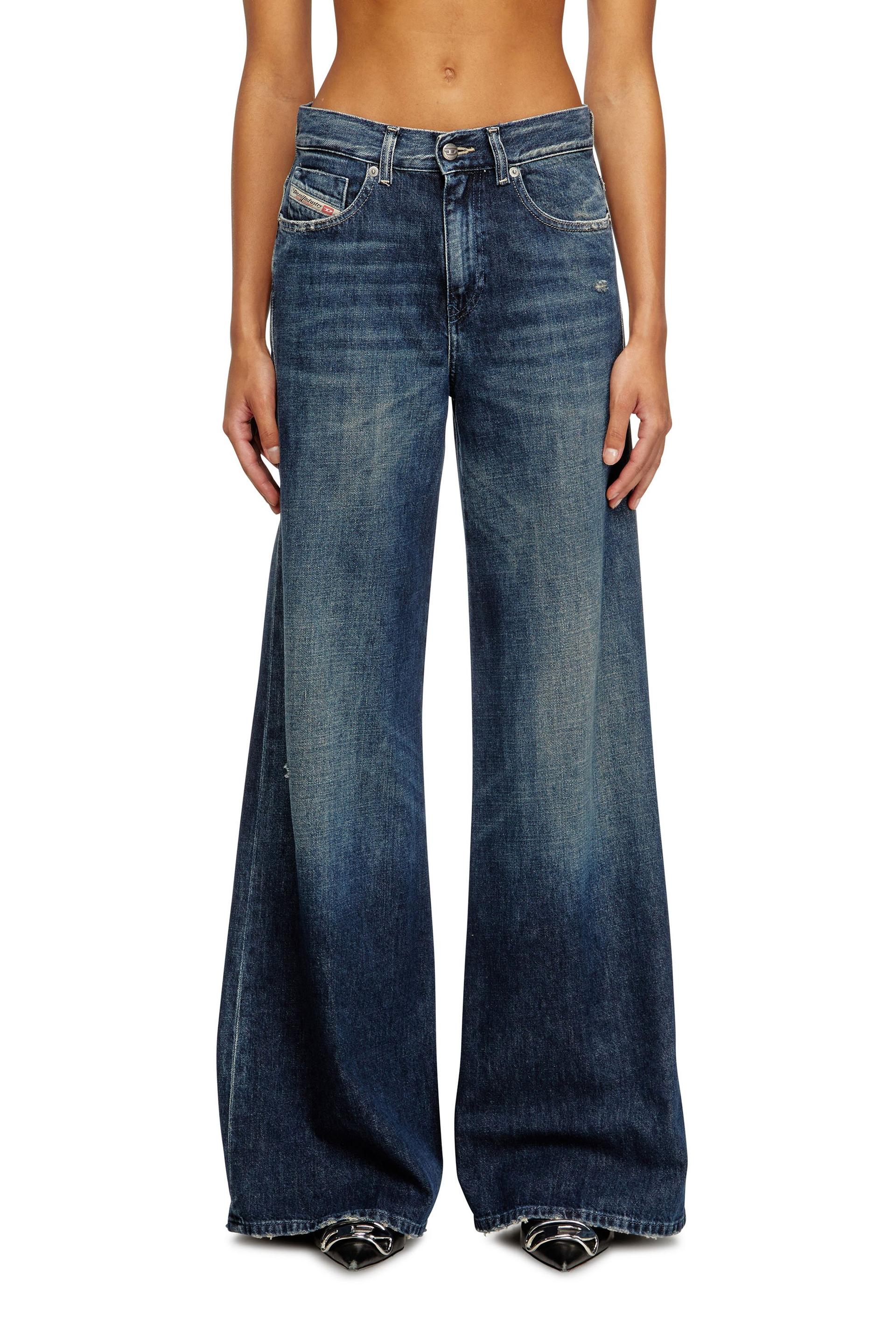 diesel - flare jeans - 1978 d-akemi - jeans - woman - blue