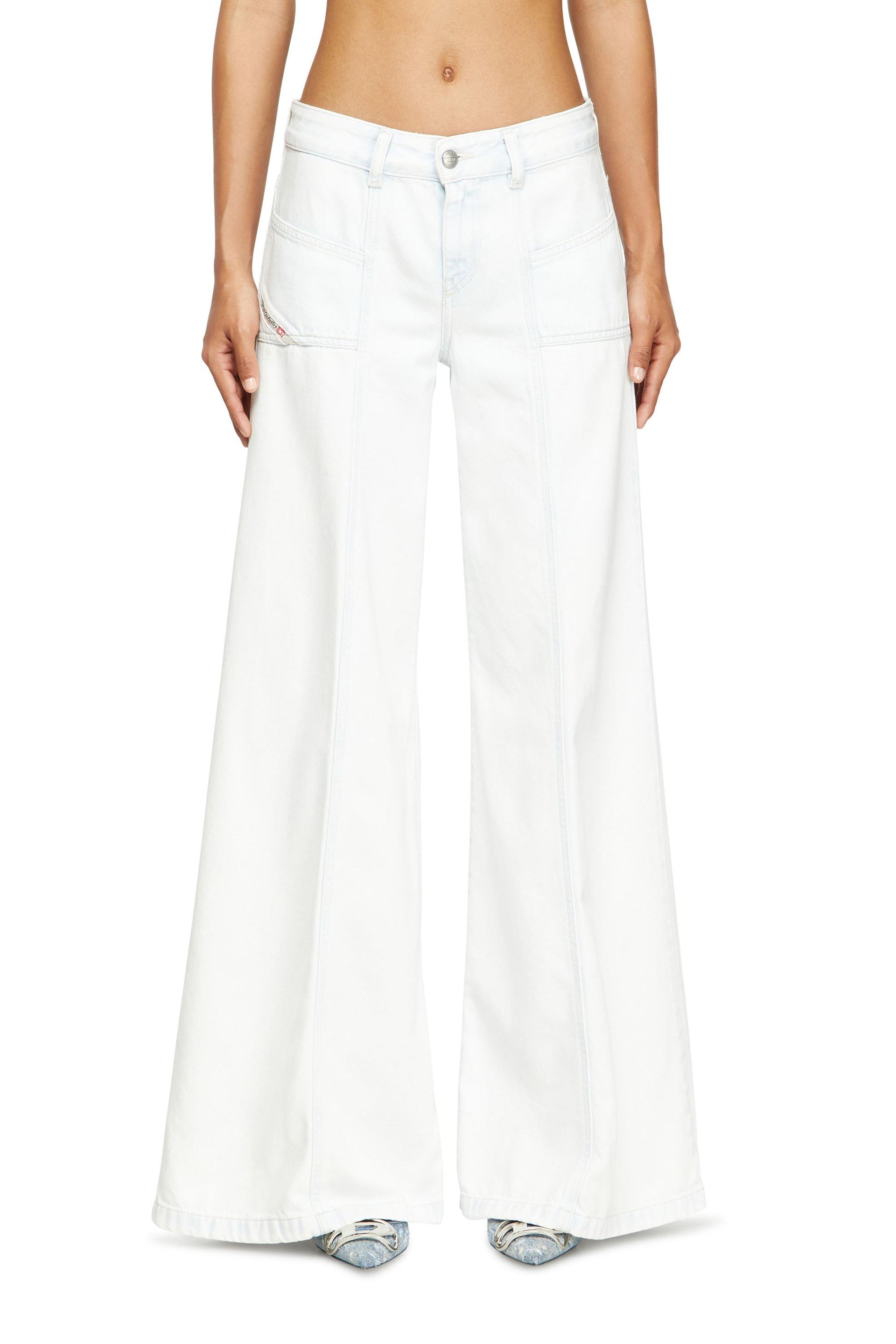 diesel - flare jeans - d-akii - jeans - woman - white
