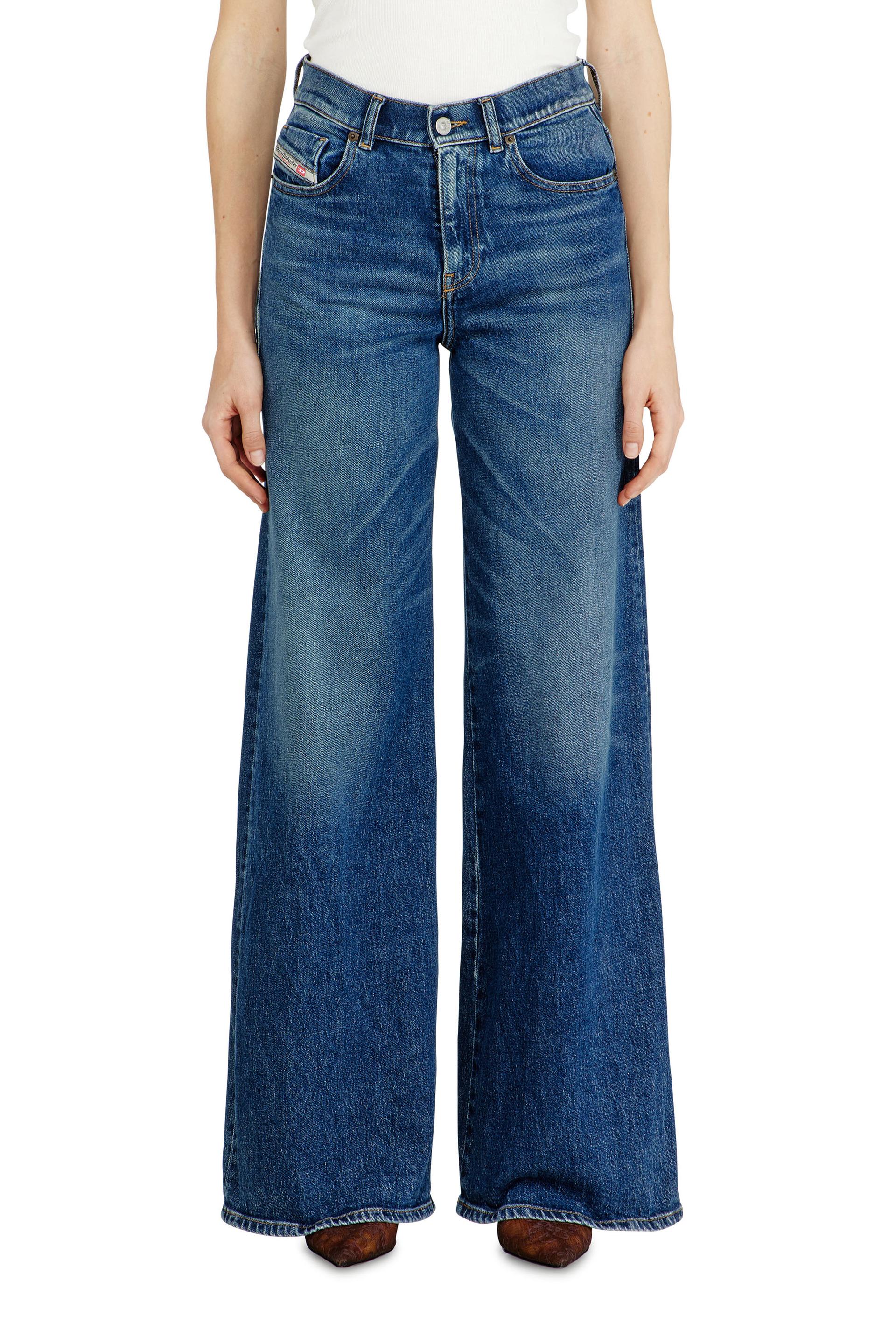 diesel - flare jeans regular waist 1978 d-akemi - jeans - woman - blue