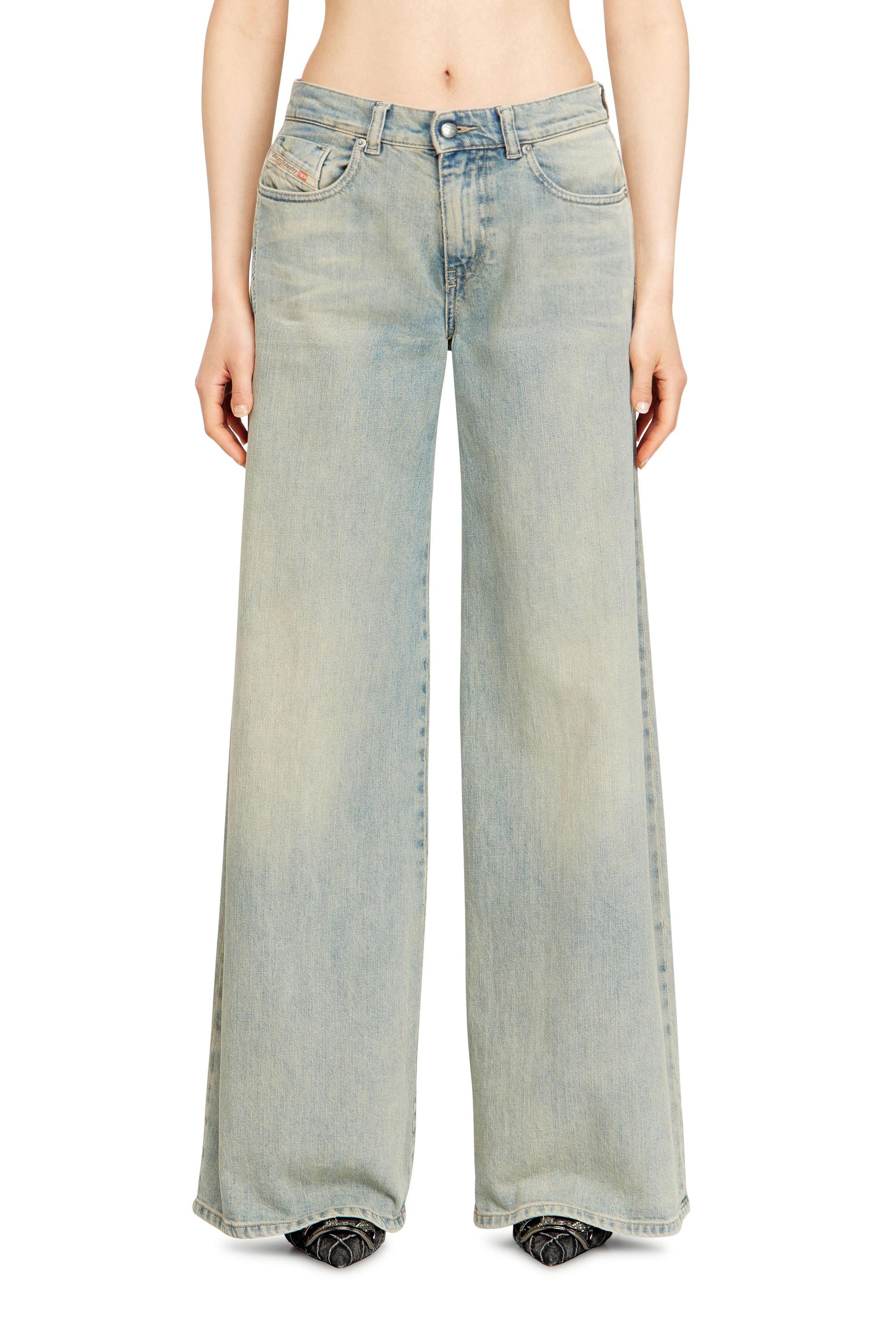 diesel - flare jeans regular waist 1978 d-akemi - jeans - woman - blue