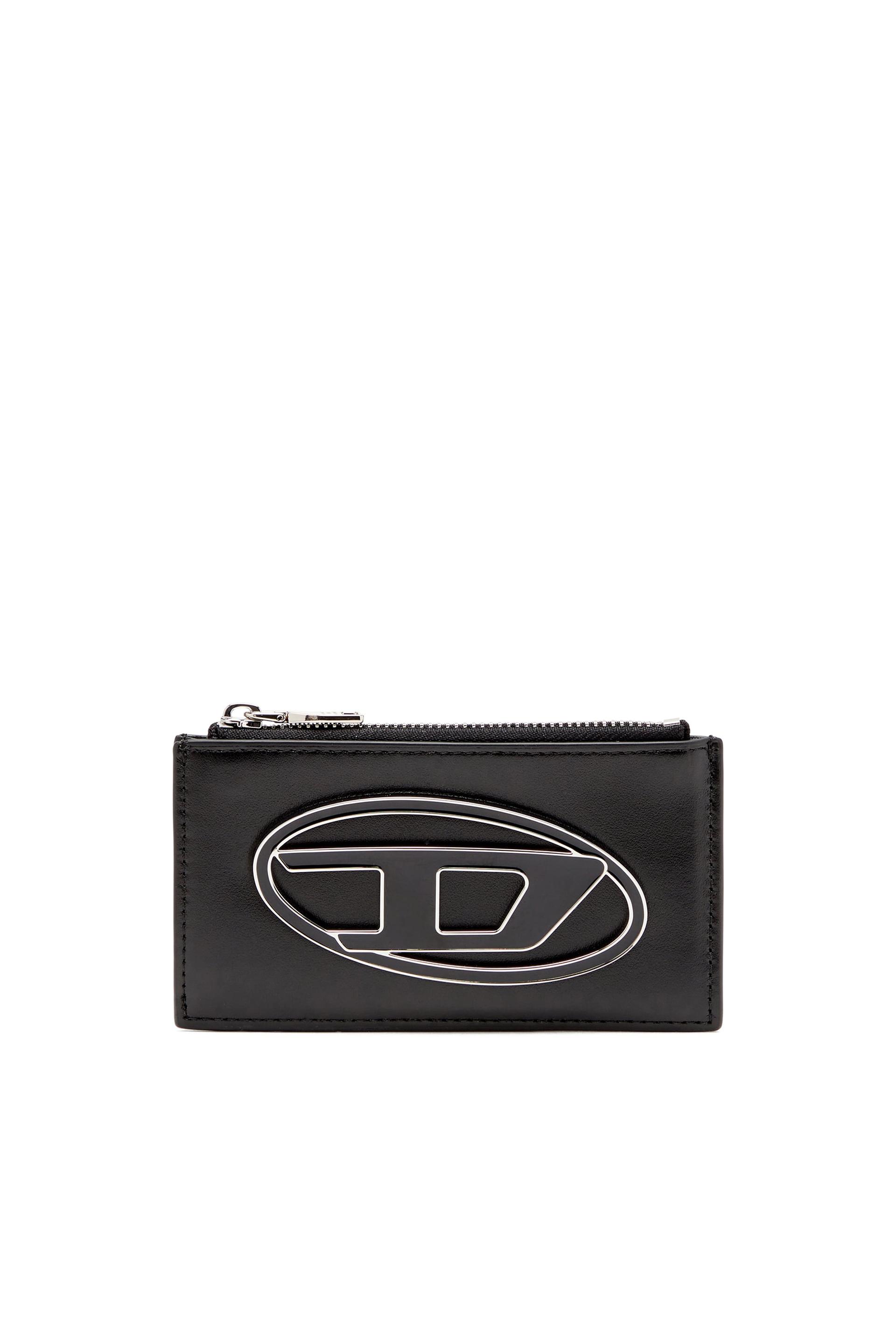 diesel - flat card holder in nappa leather - card cases - woman - black