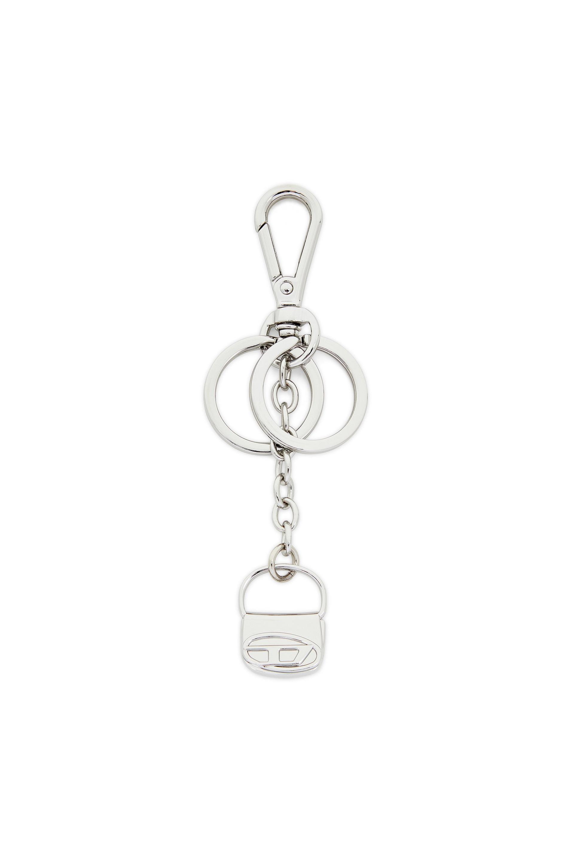 diesel - metal keyring with 1dr bag charm - charms and keyrings - woman - silver