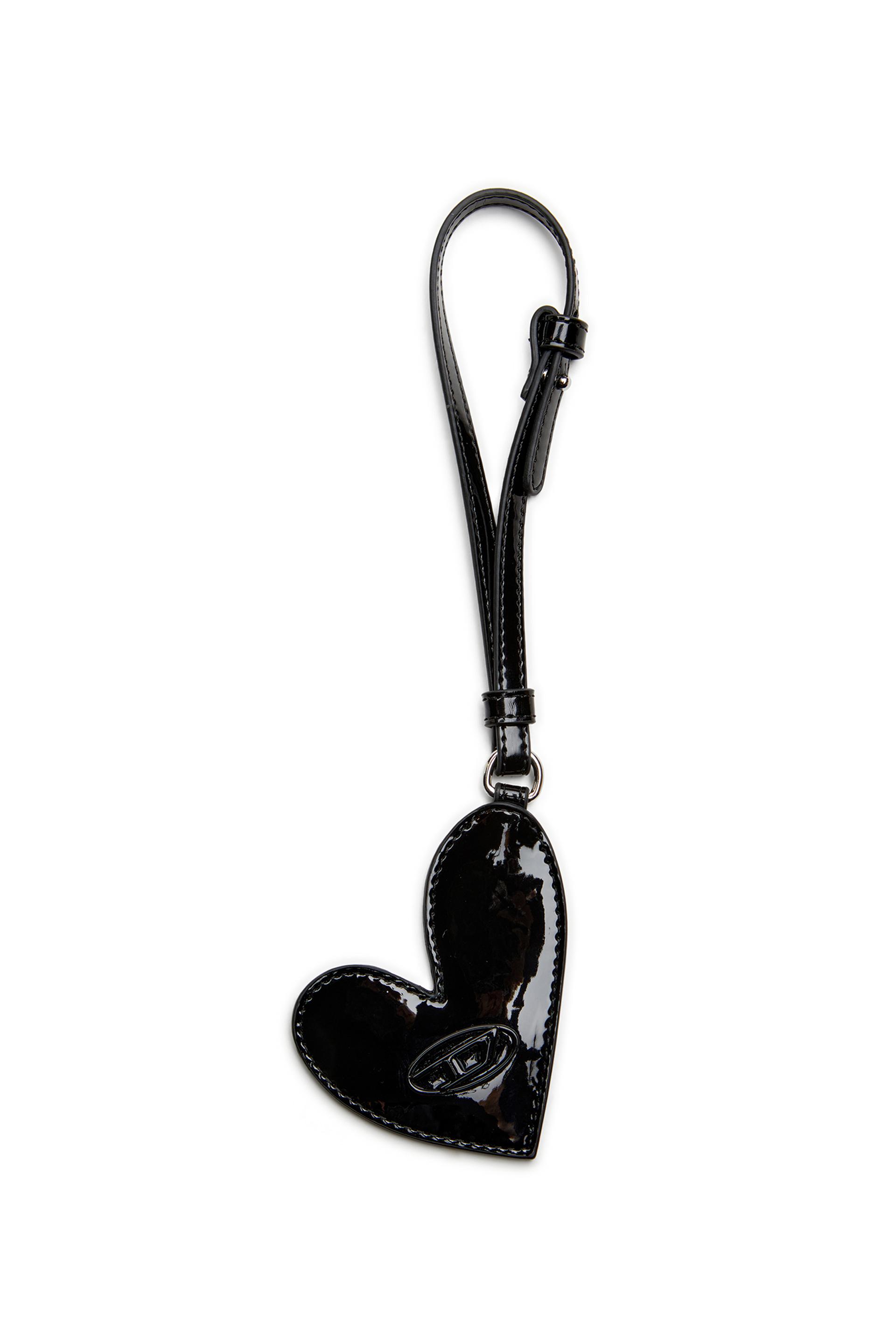 diesel - mirror charm with glossy finish - charms and keyrings - woman - black