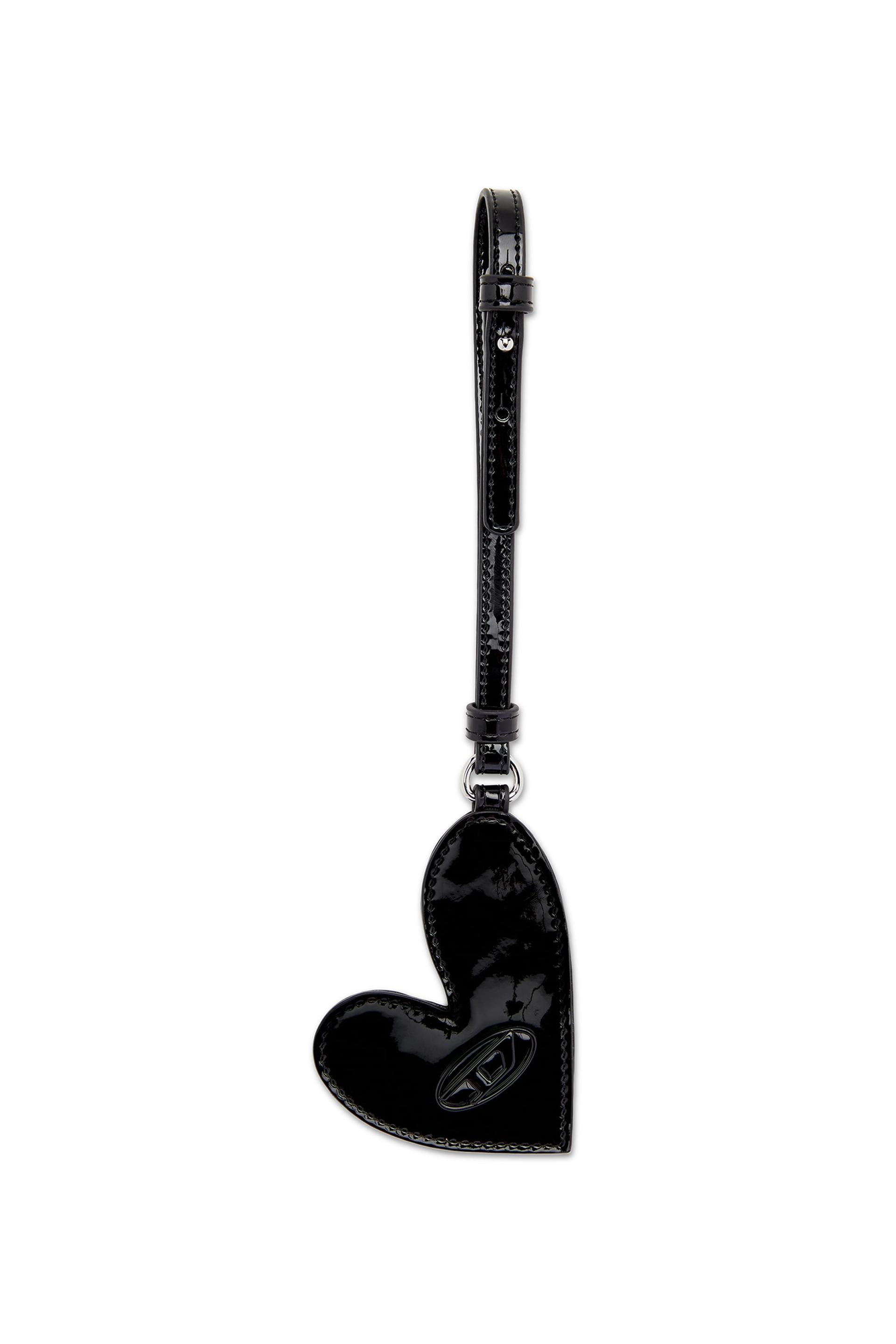 diesel - mirror charm with glossy finish - charms and keyrings - woman - black