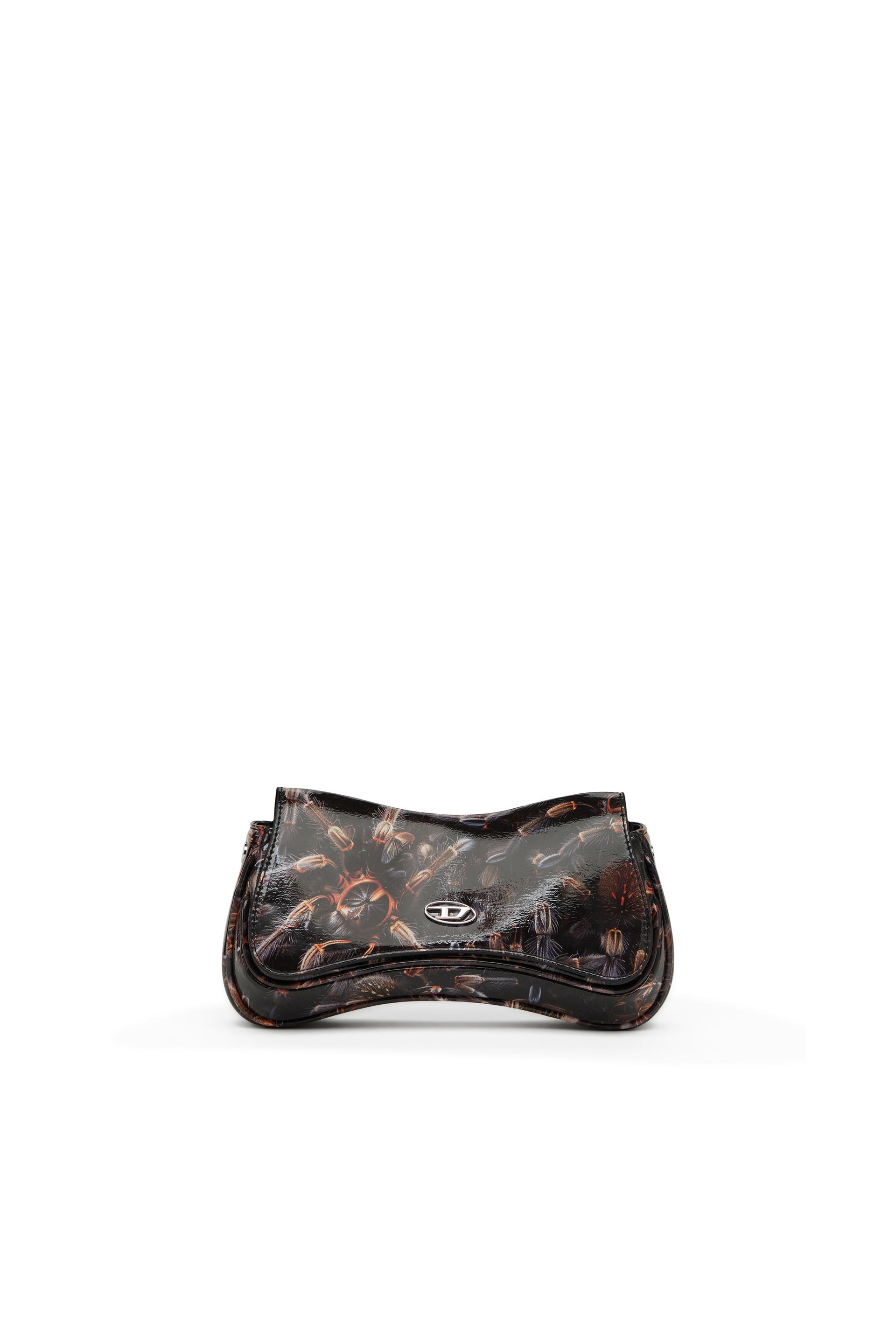 diesel - play-glossy clutch with print - clutches - woman - multicolor