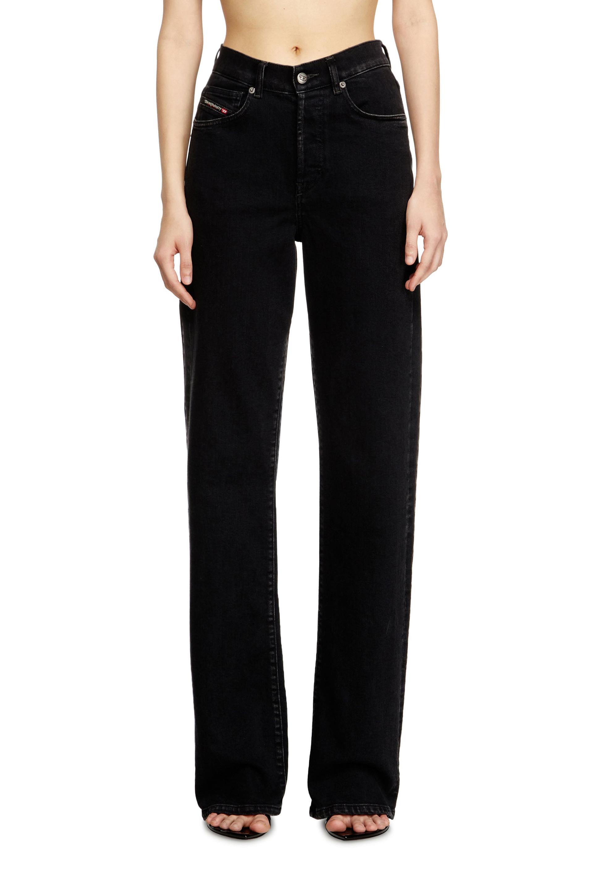 diesel - regular jeans high waist 1971 d-sent - jeans - woman - black