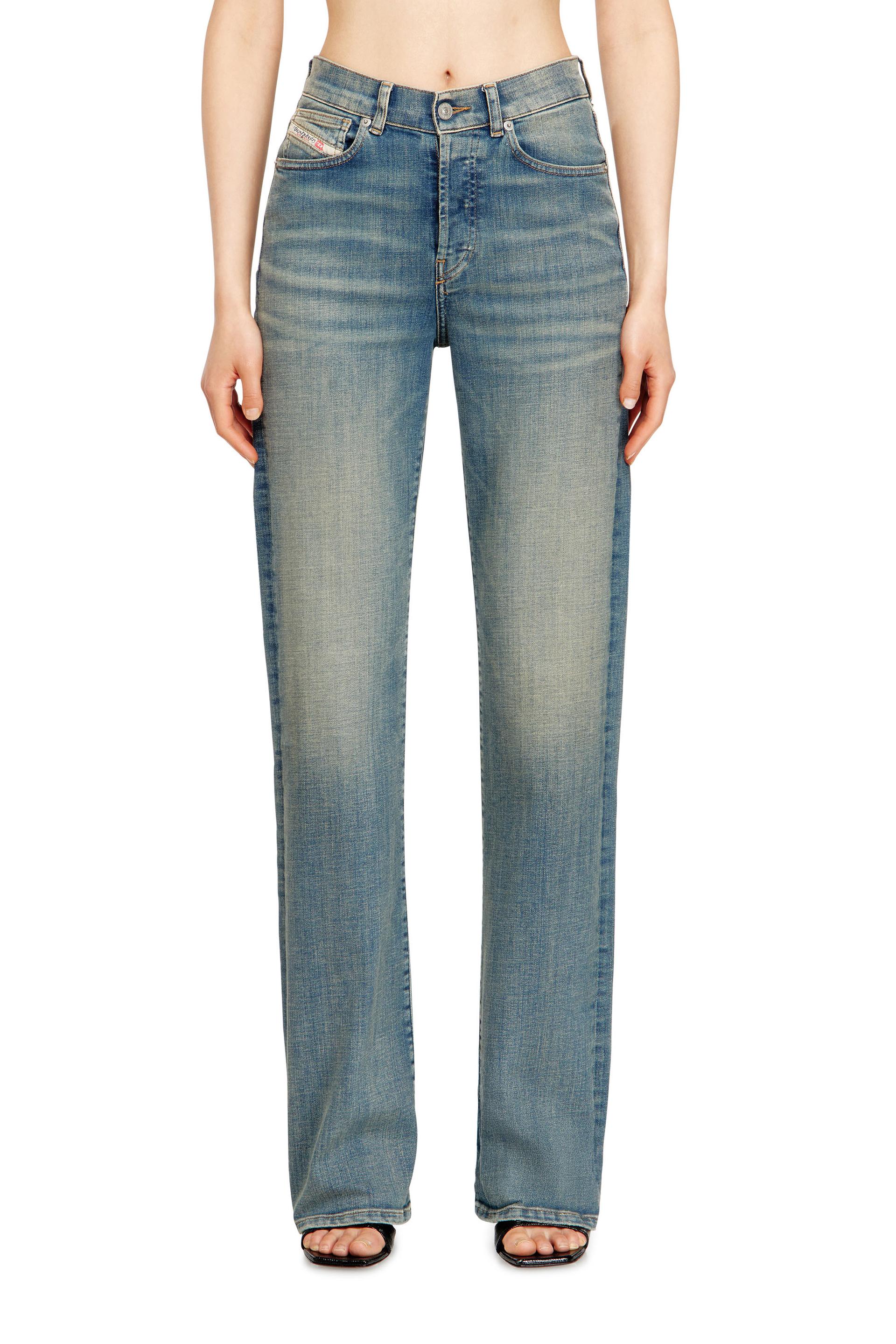 diesel - regular jeans high waist 1971 d-sent - jeans - woman - blue