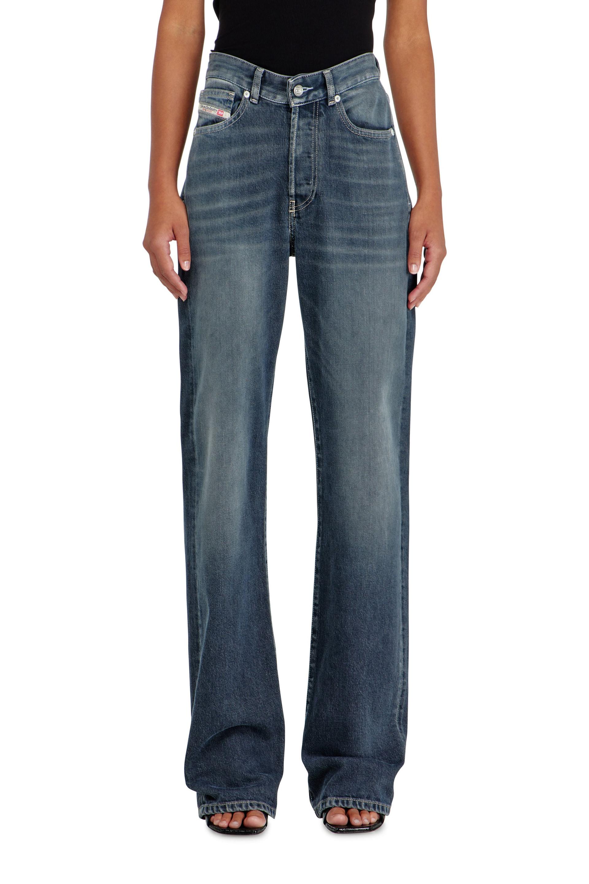 diesel - regular jeans high waist 1971 d-sent - jeans - woman - blue