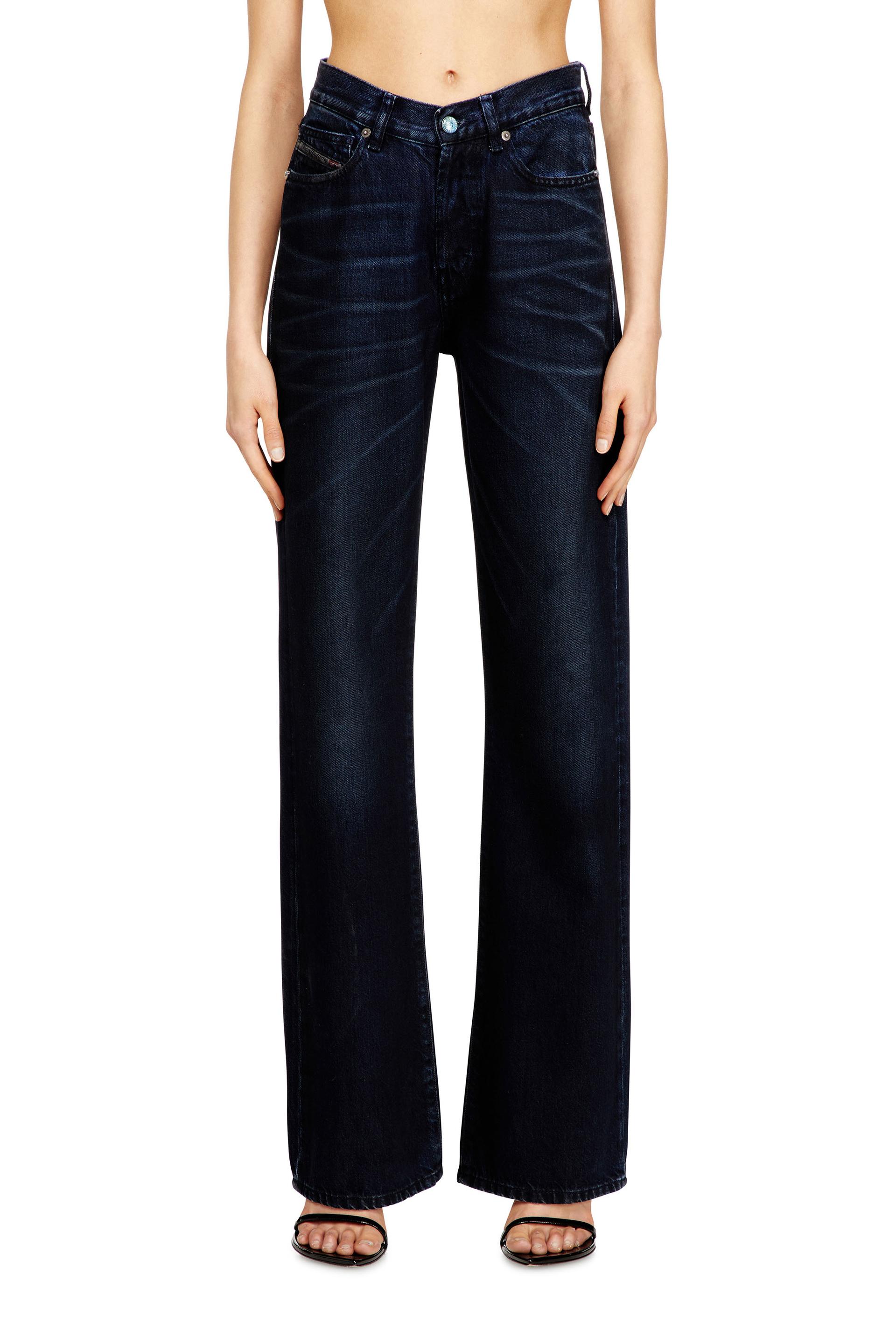 diesel - regular jeans high waist 1971 d-sent - jeans - woman - blue