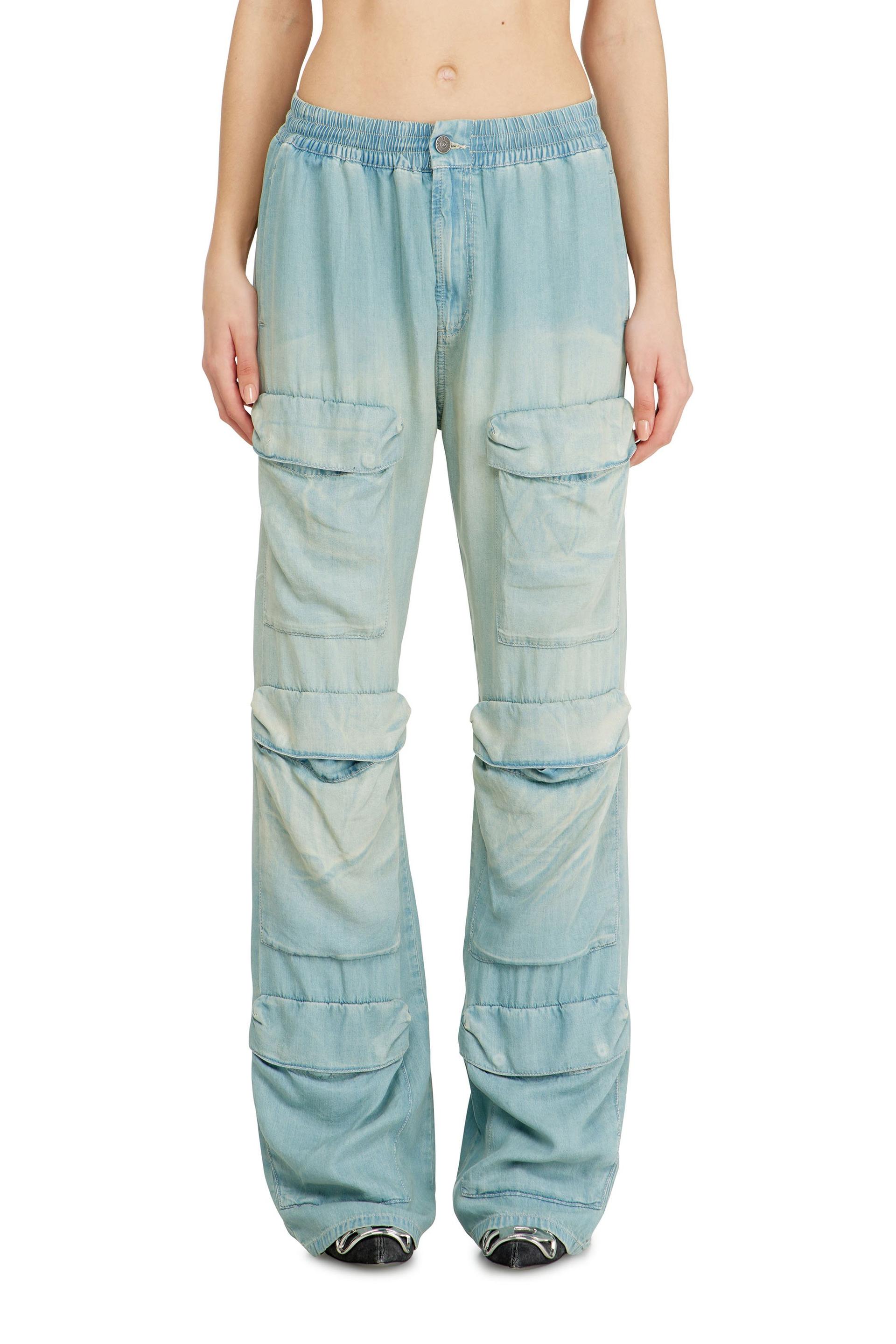 diesel - regular jeans regular waist d-pocky - jeans - woman - blue