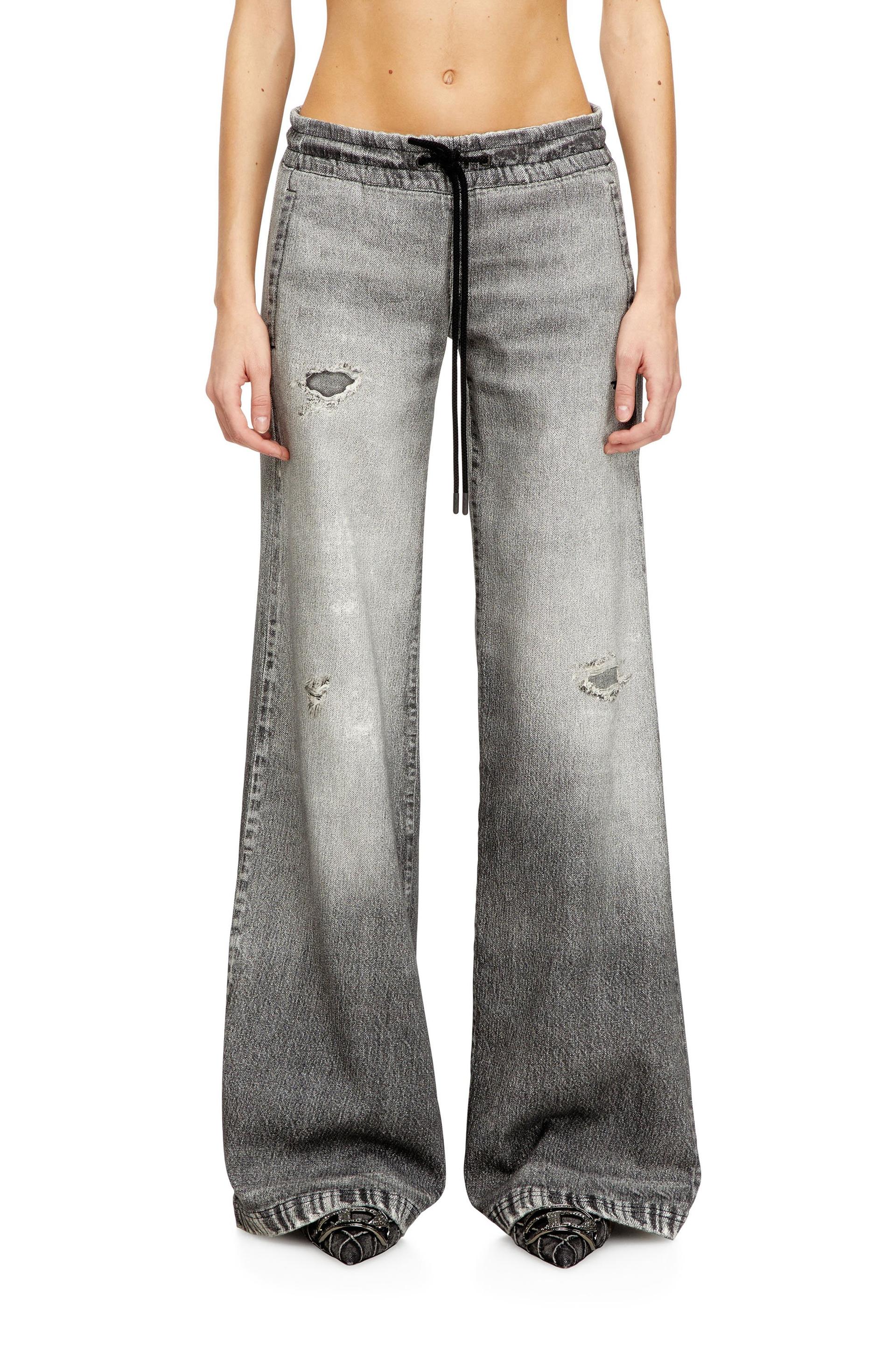 diesel - relaxed 2078 d-ainty joggjeans - jeans - woman - grey
