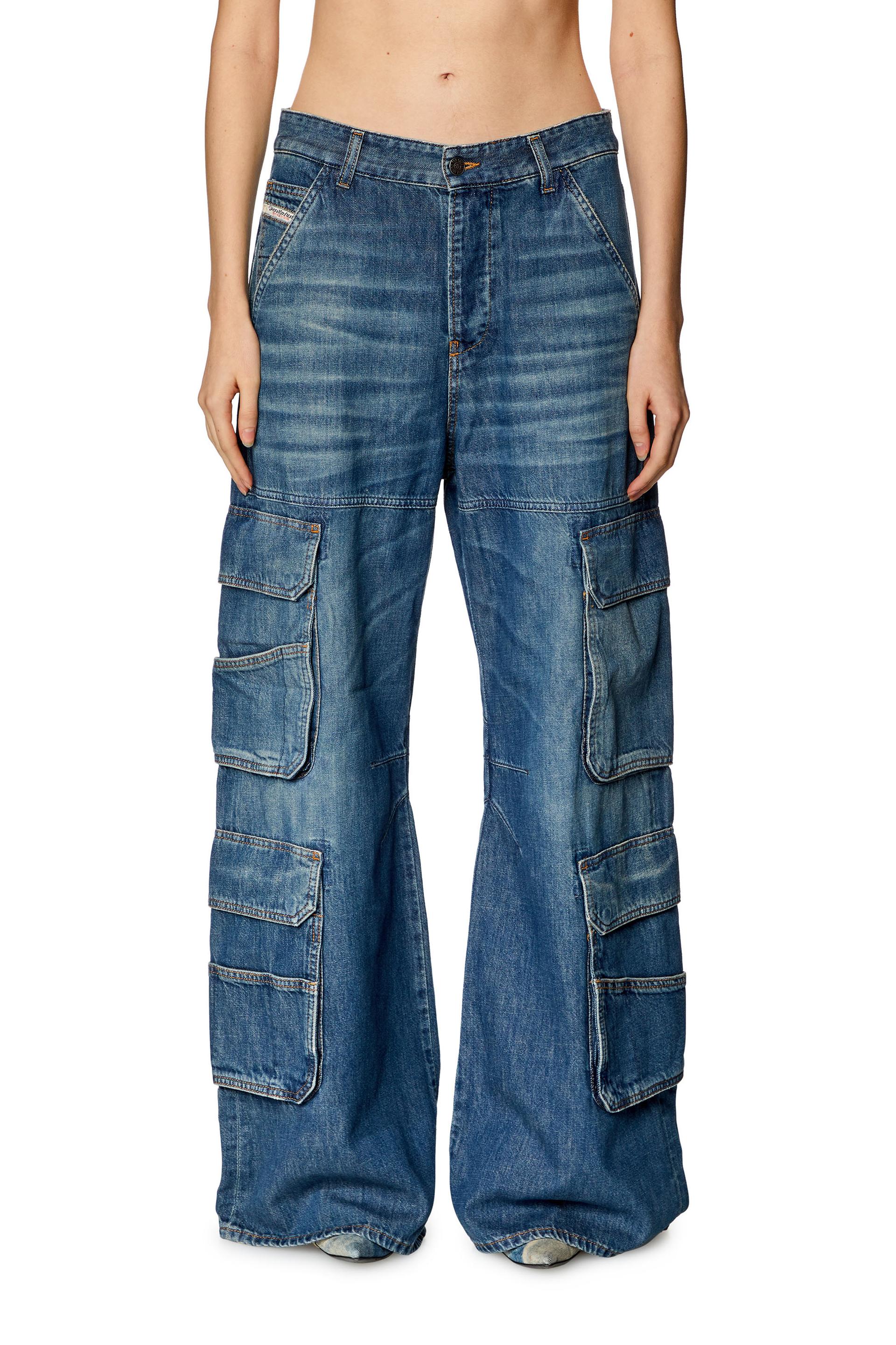 diesel - relaxed jeans - 1996 d-sire - jeans - woman - blue