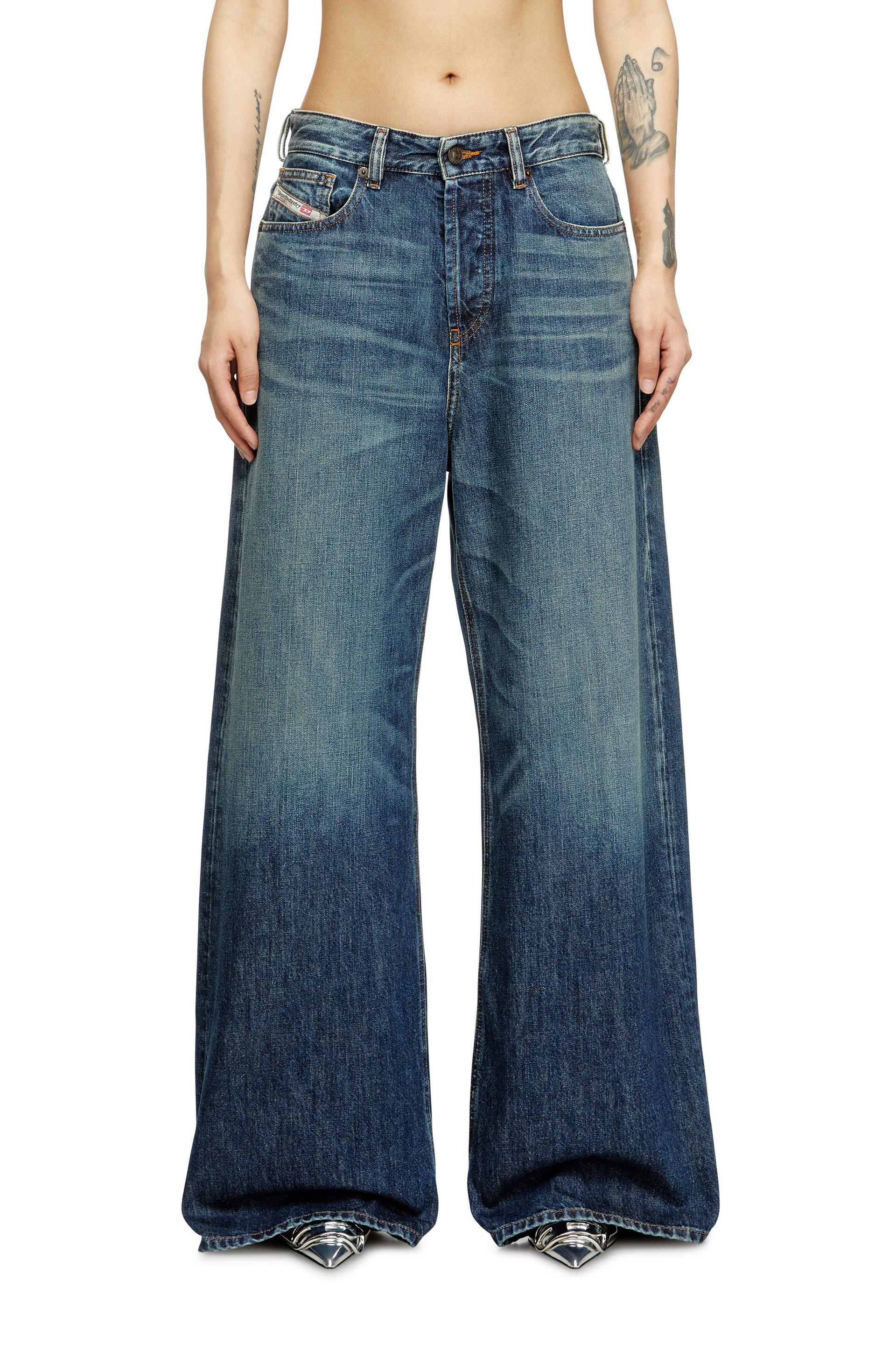 diesel - relaxed jeans - 1996 d-sire - jeans - woman - blue