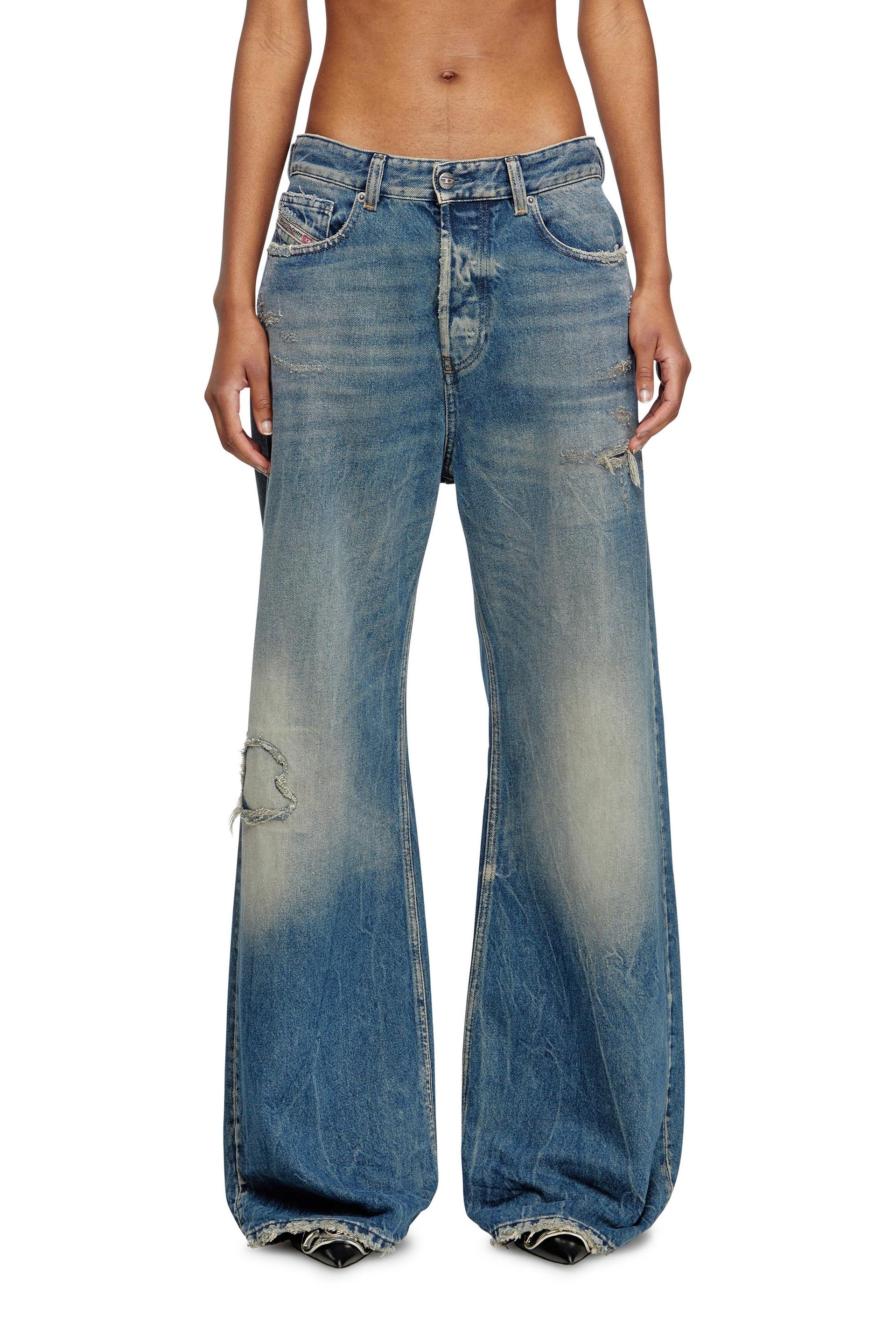 diesel - relaxed jeans - 1996 d-sire - jeans - woman - blue