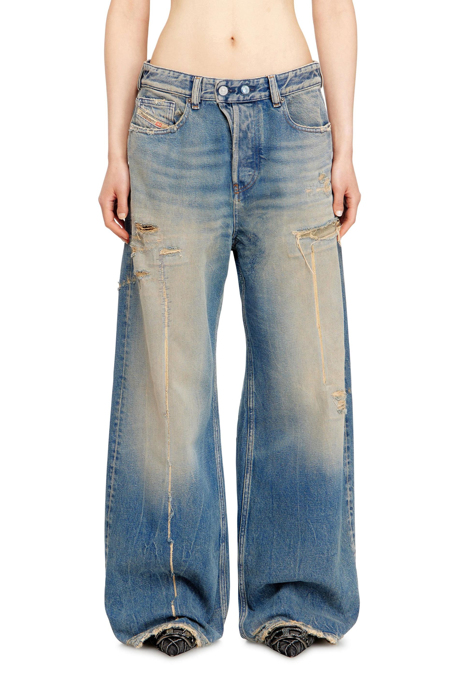 diesel - relaxed jeans - 1996 d-sire - jeans - woman - blue