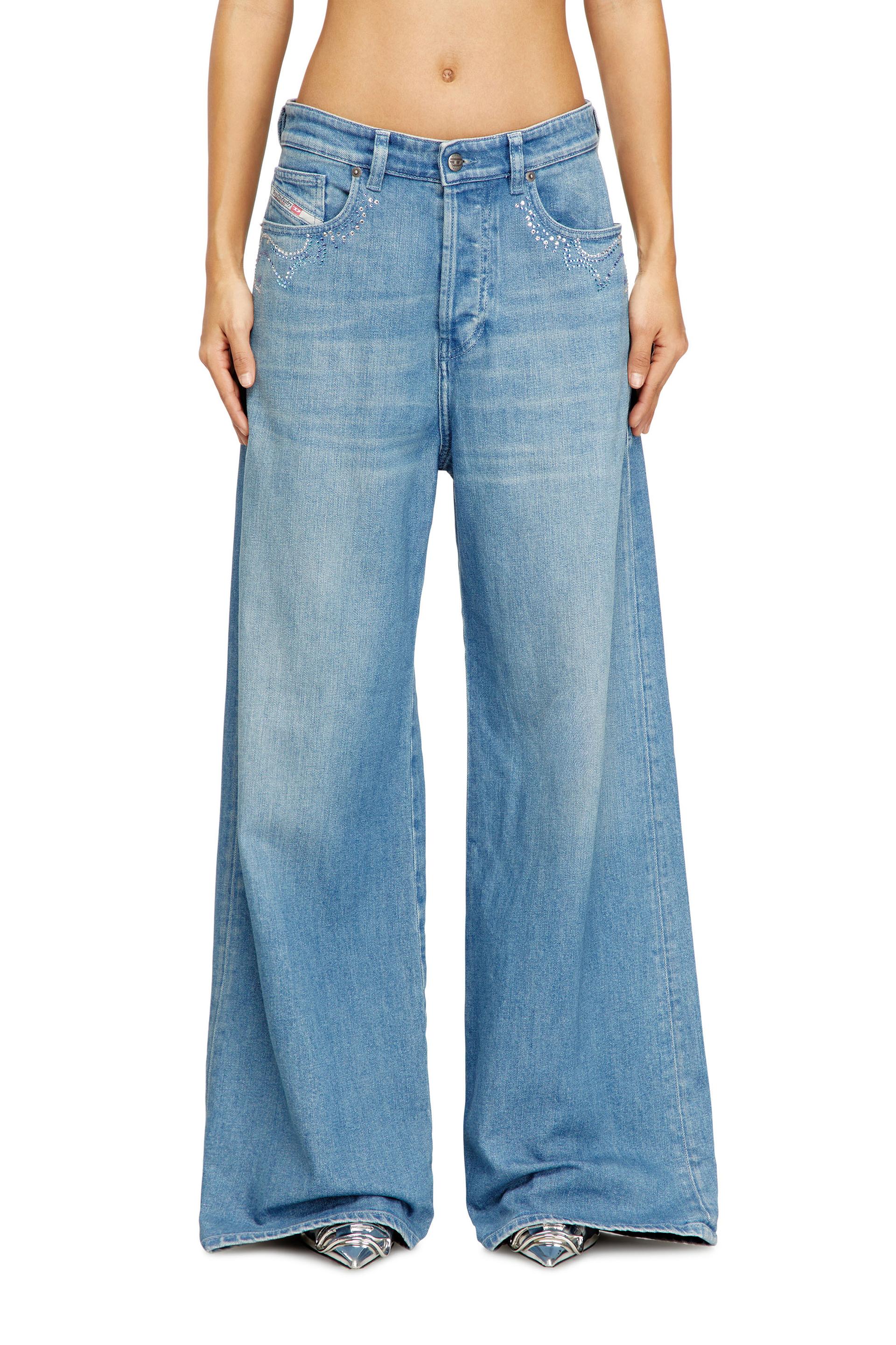 diesel - relaxed jeans - 1996 d-sire - jeans - woman - blue