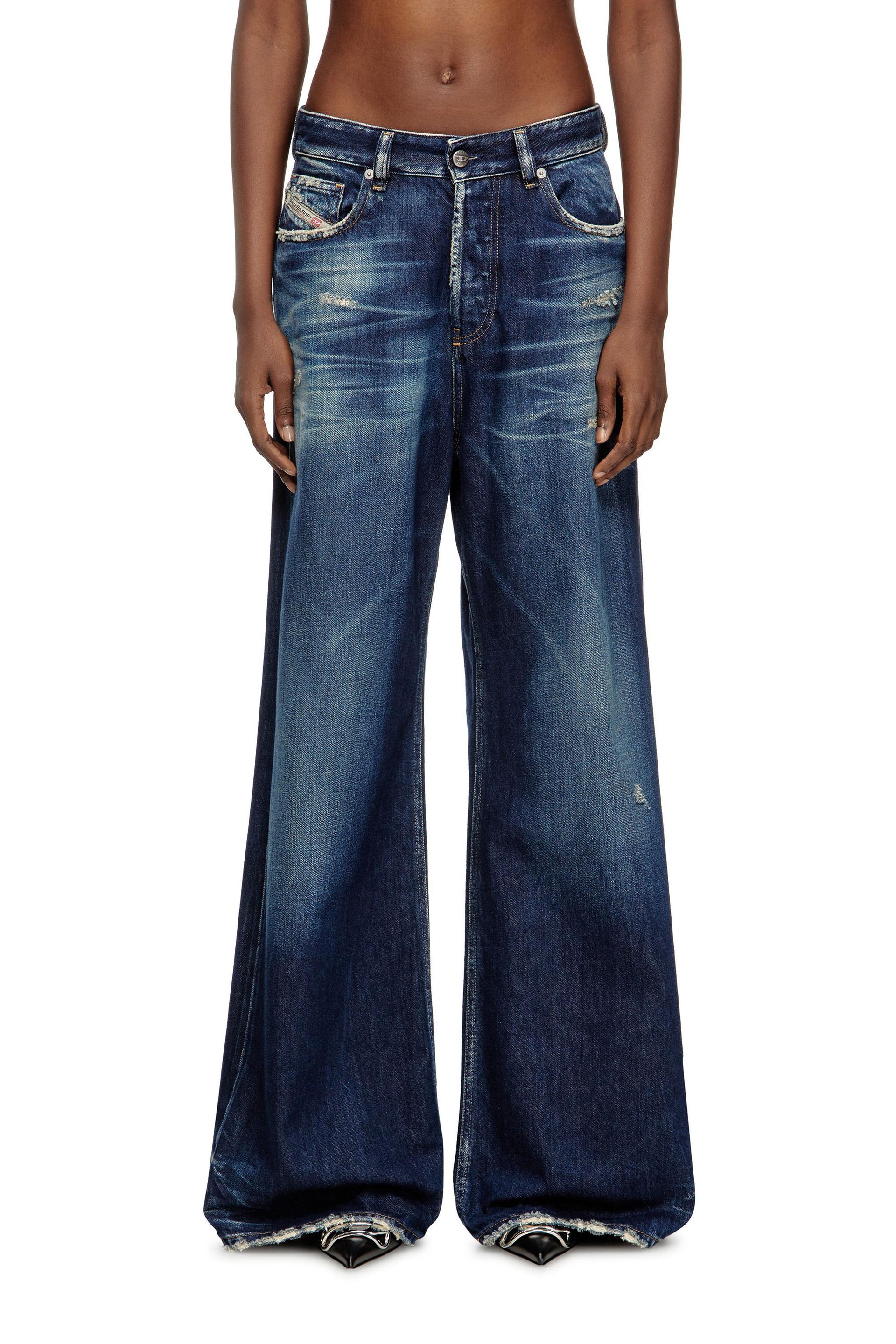 diesel - relaxed jeans - 1996 d-sire - jeans - woman - blue
