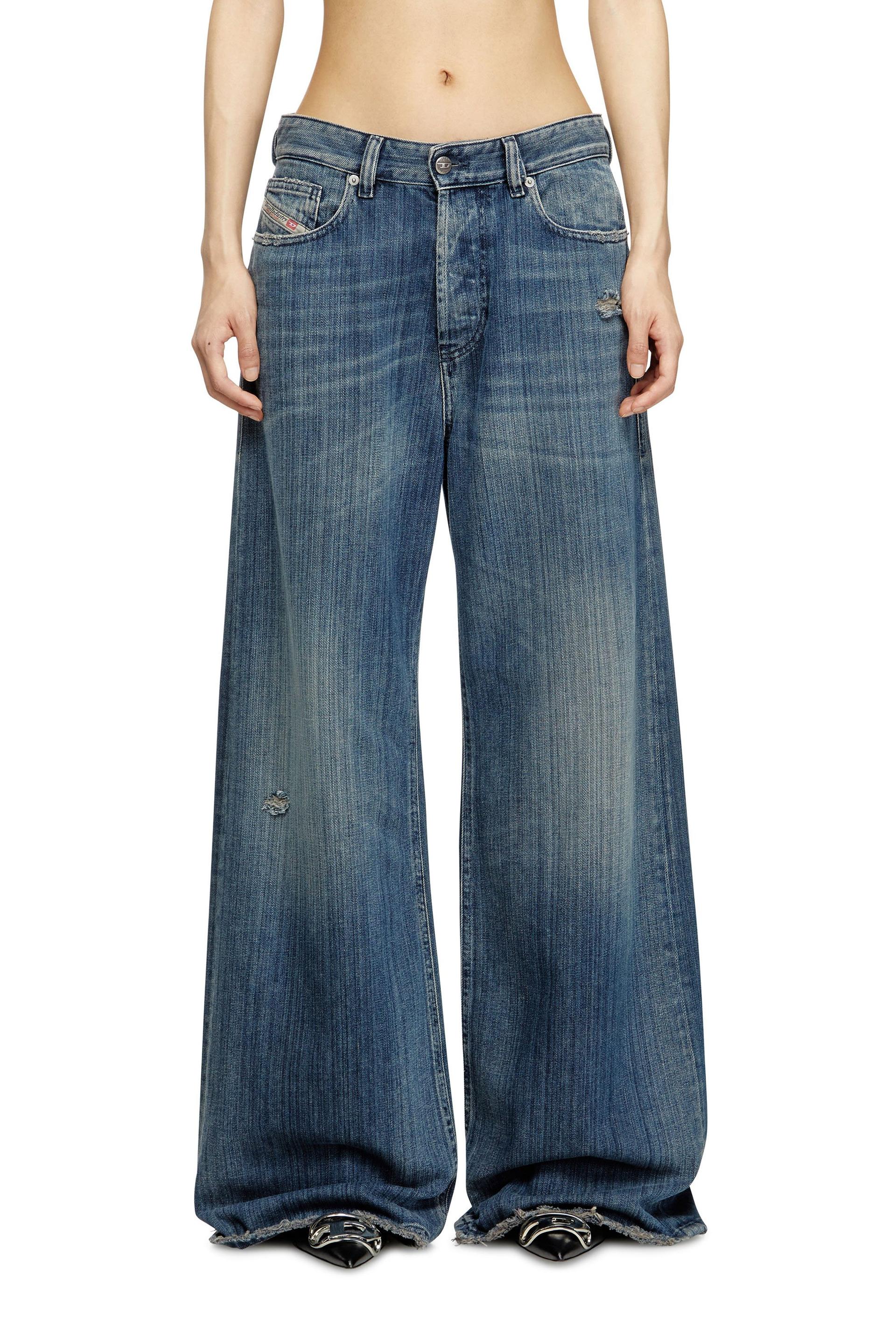 diesel - relaxed jeans - 1996 d-sire - jeans - woman - blue