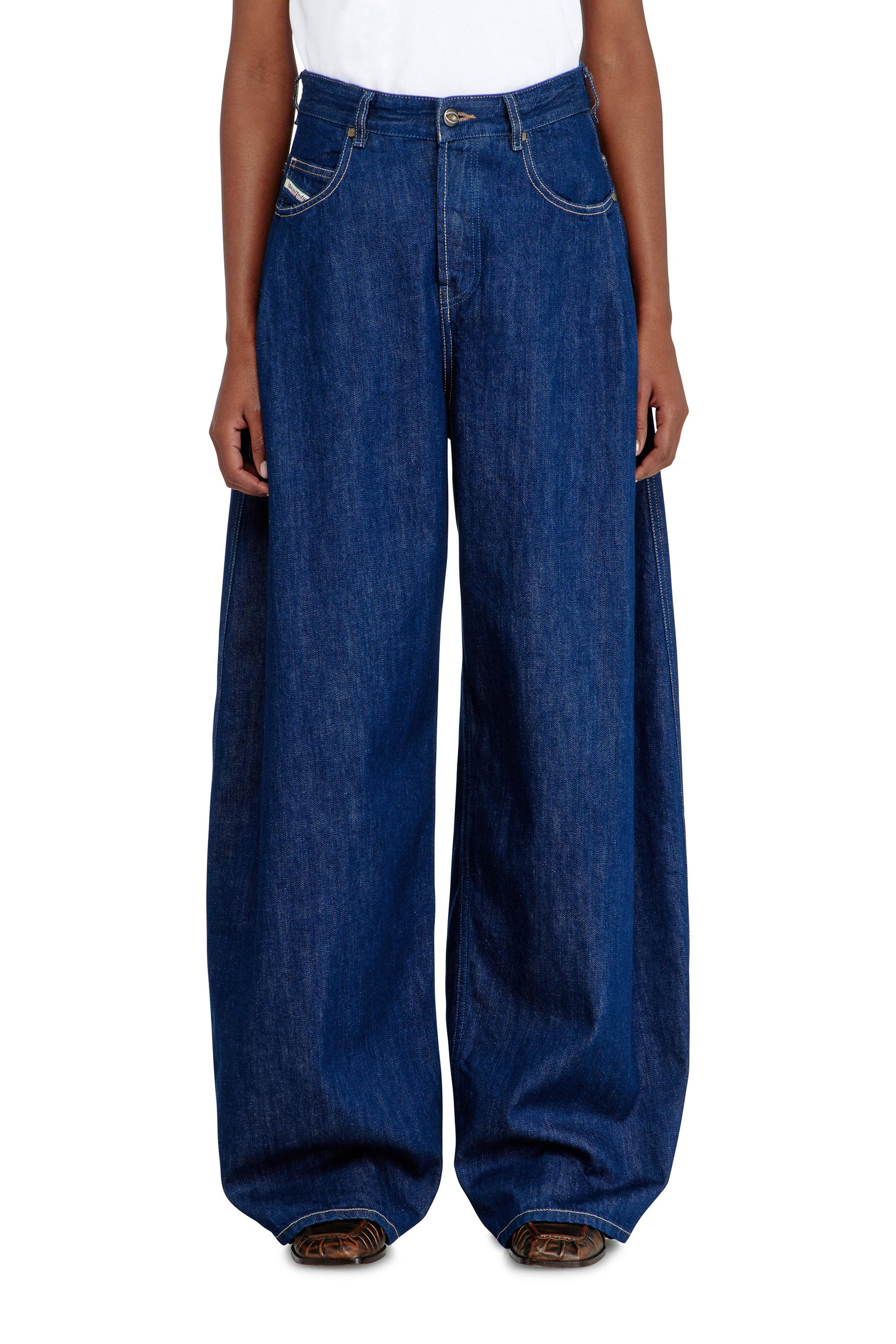 diesel - relaxed jeans high waist 1987 d-khelz - jeans - woman - blue