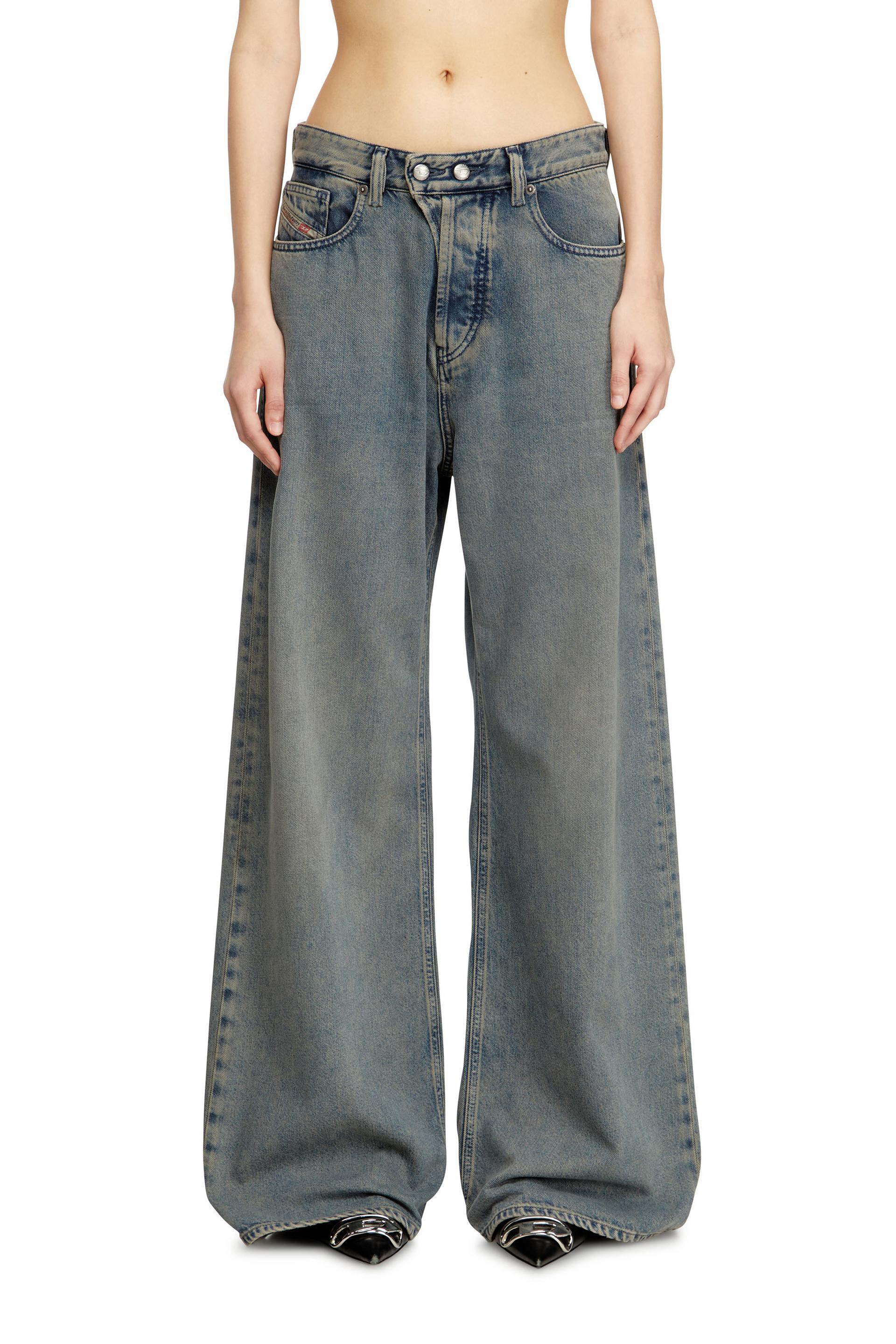 diesel - relaxed jeans low waist 1996 d-sire - jeans - woman - blue