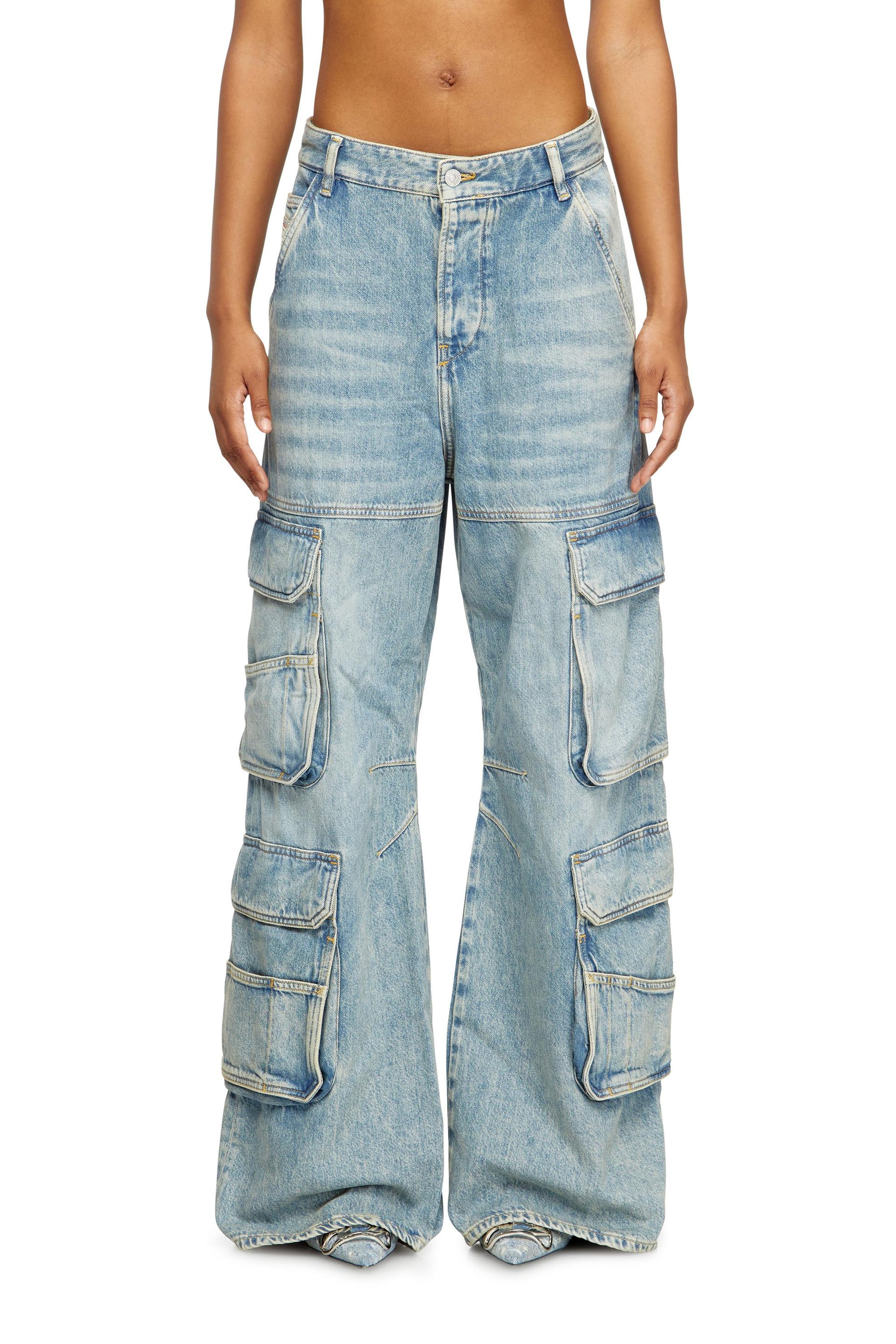 diesel - relaxed jeans low waist 1996 d-sire - jeans - woman - blue