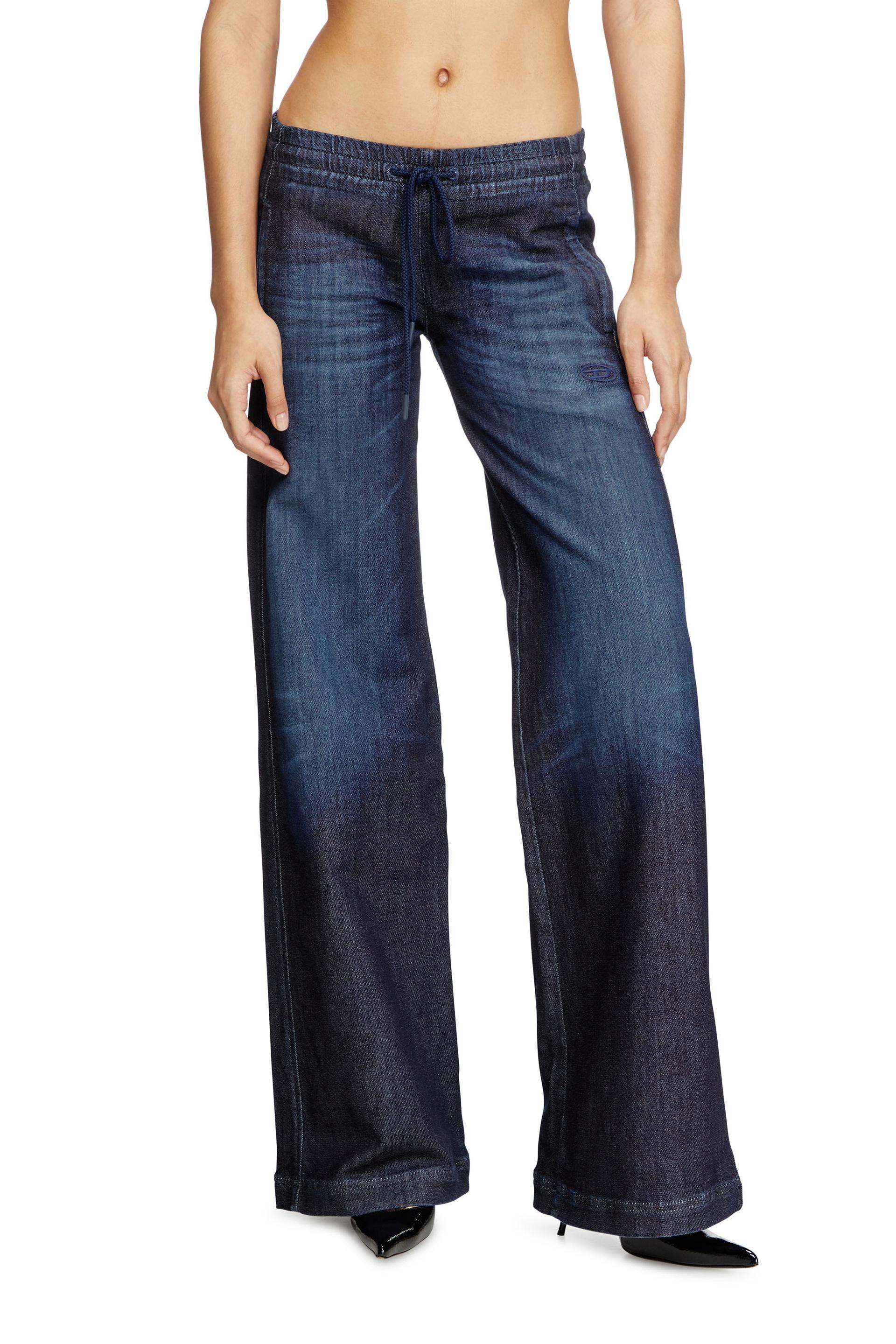 diesel - relaxed low waist 2078 d-ainty joggjeans - jeans - woman - blue