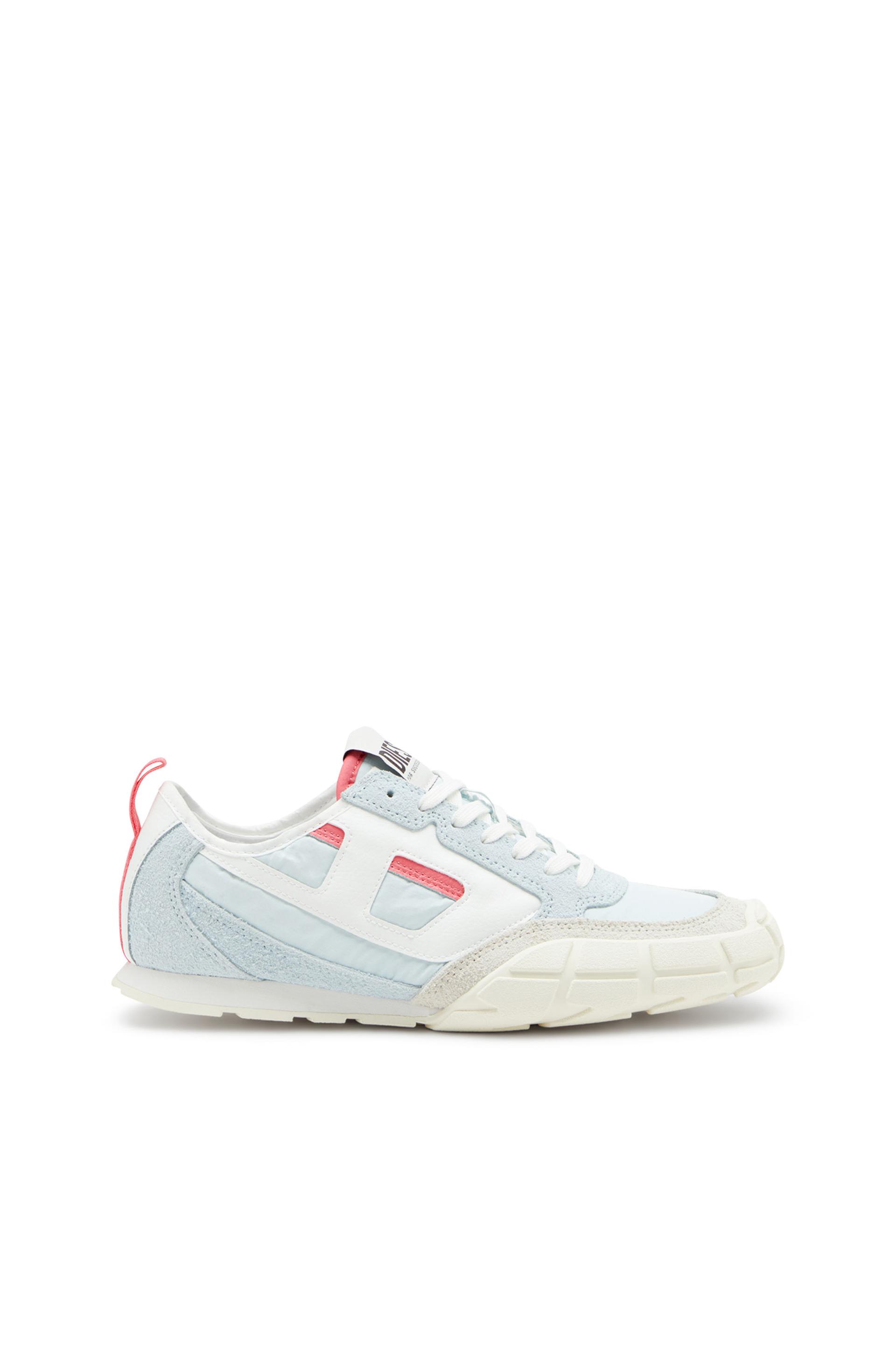 diesel - s-pagodha-sneakers in leather, suede and ripstop - sneakers - woman - blue